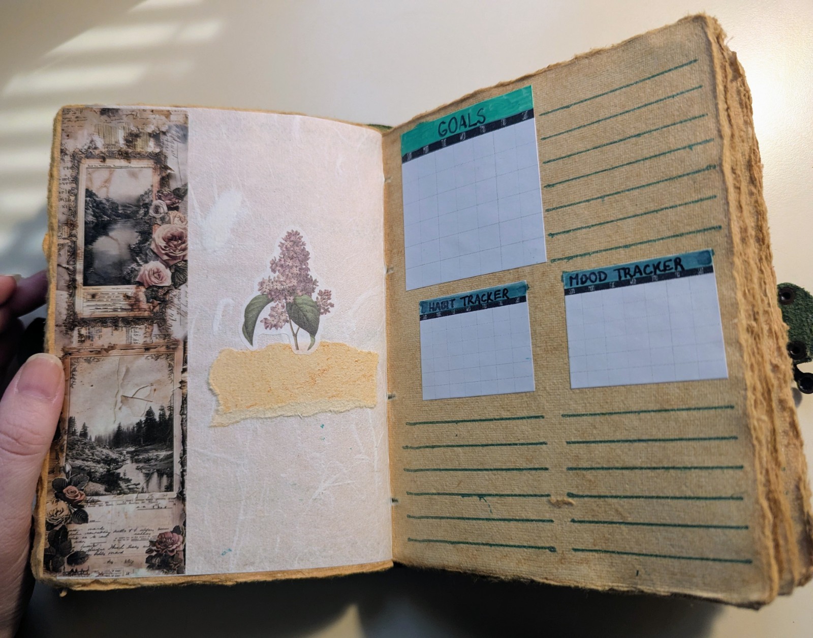 Undated 15 Month Planner Journal In Nature Green Floral Unique