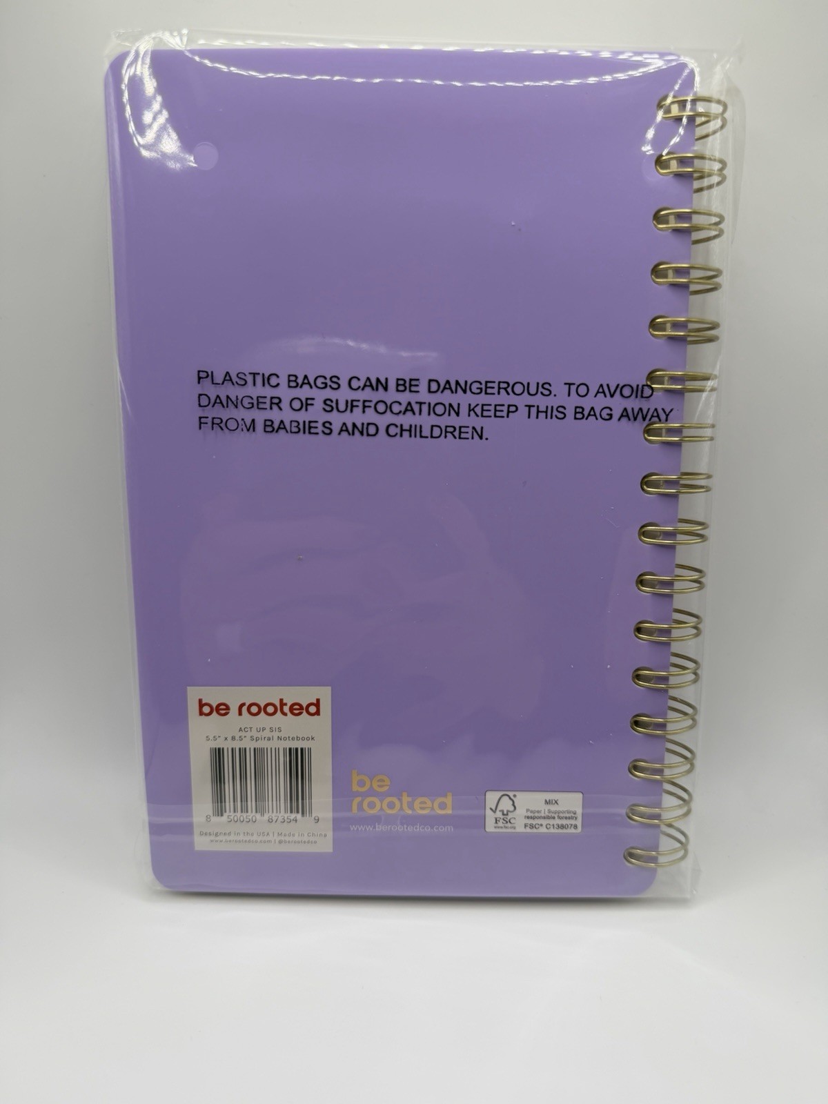 NEW Be Rooted 240pg Ruled Journal 5.5″x8.5″ Act Up Sis Lined Paper Hard Cover
