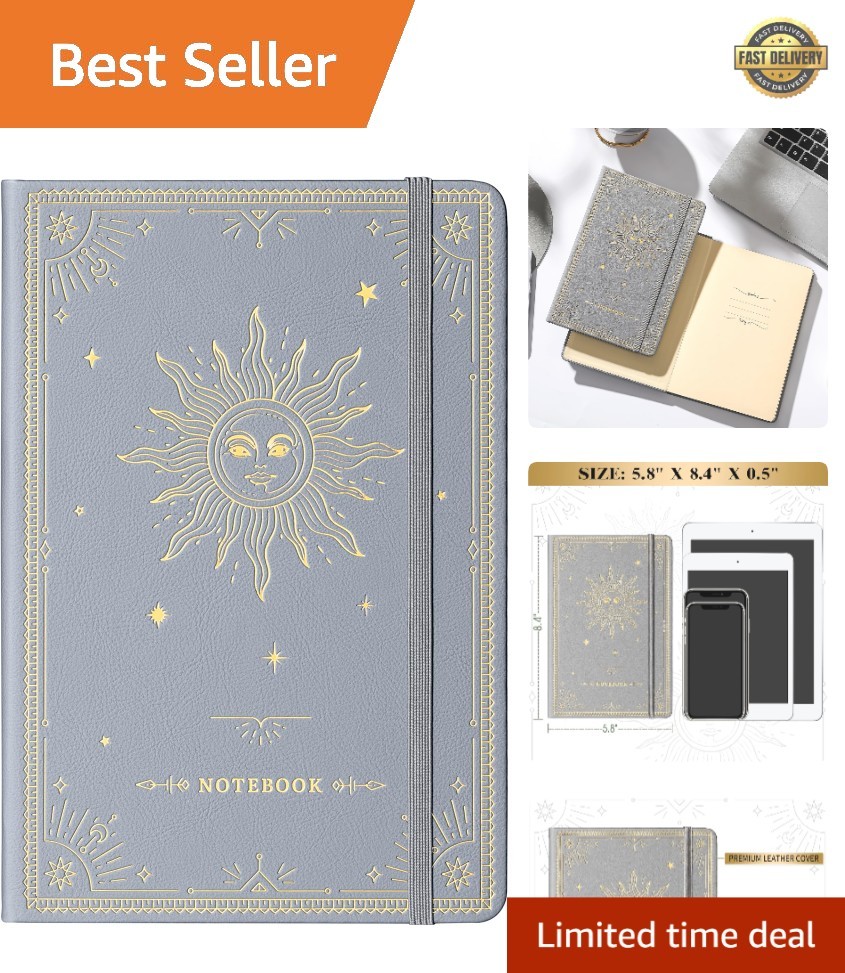 Classic Writing Journal – 144 Pages, Water-Resistant, with Elastic Band & Pocket