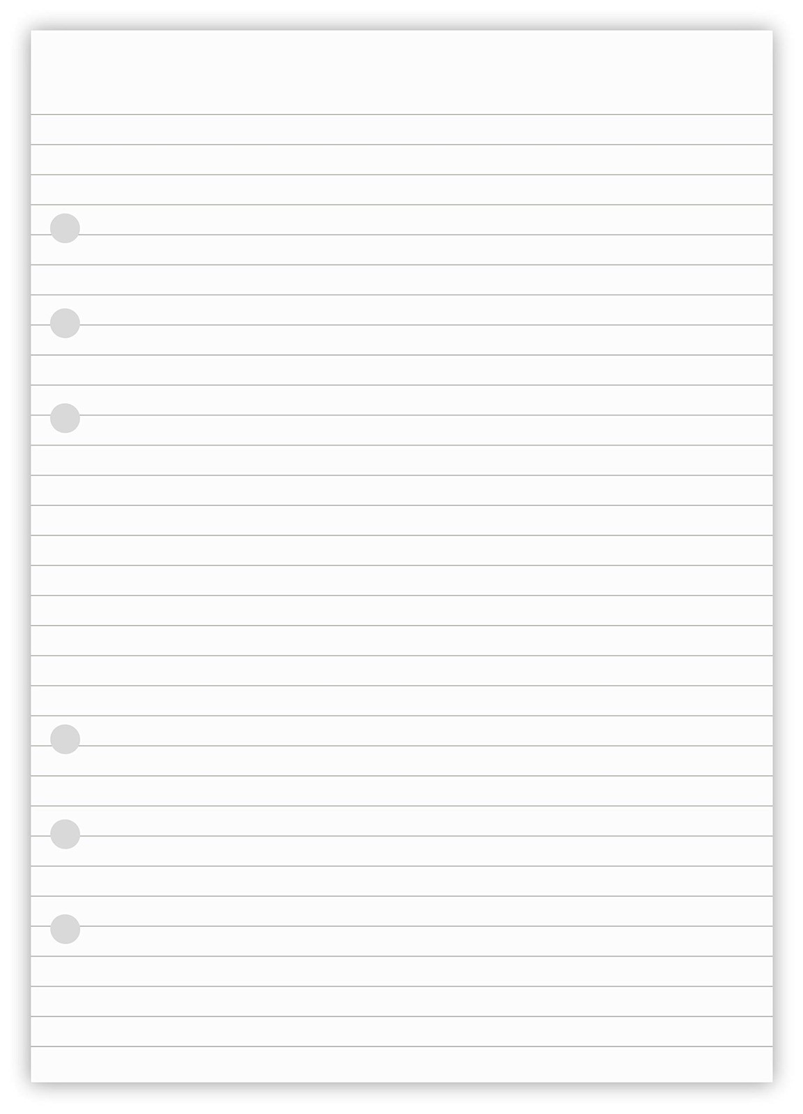 (3-Pack) A5 Lined Refills Paper for Filofax 300 Sheets, [‘White,Black’]