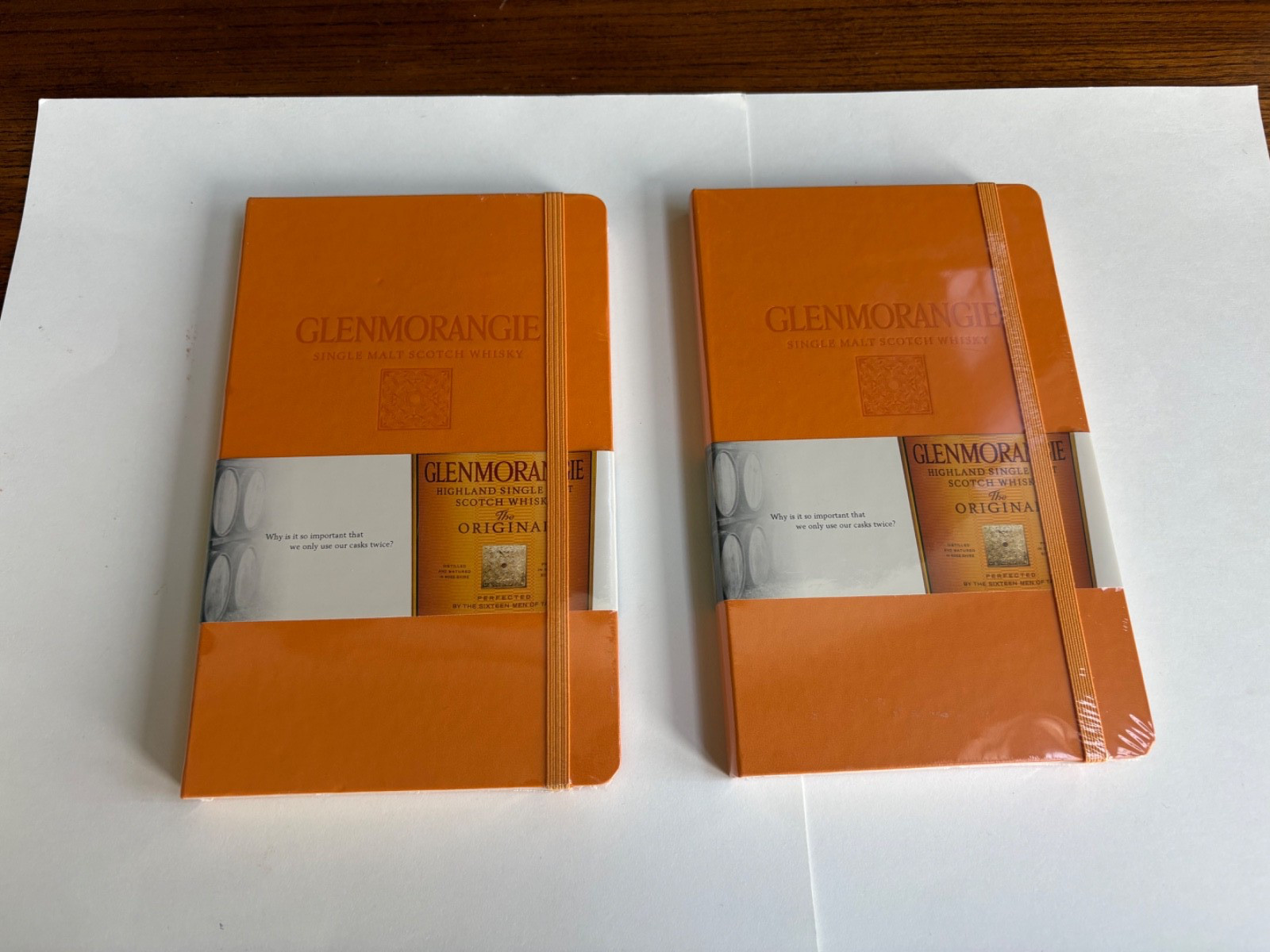 2 Glenmorangie Orange Moleskine Lined Notebooks NOS Factory Sealed You Get Both