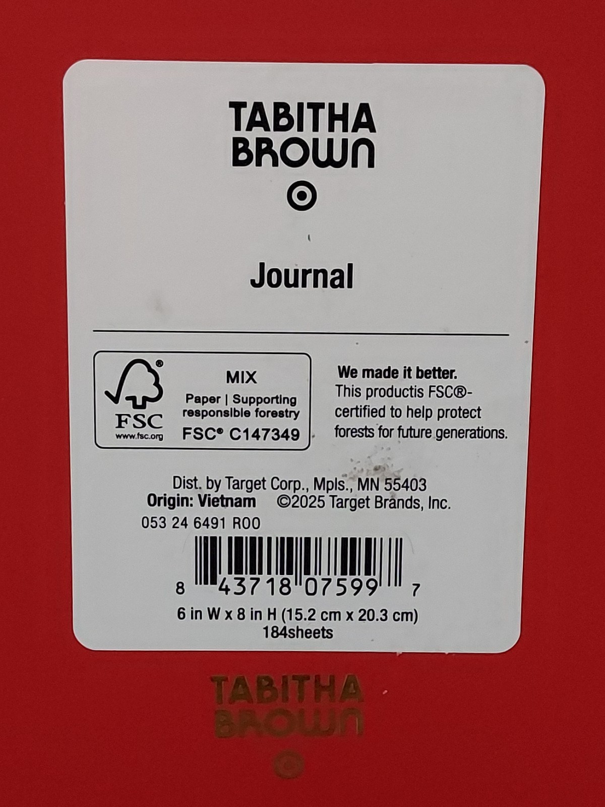 🎋 My Business: Lined Tabitha Brown Notebook🆕️ AS SHOWN
