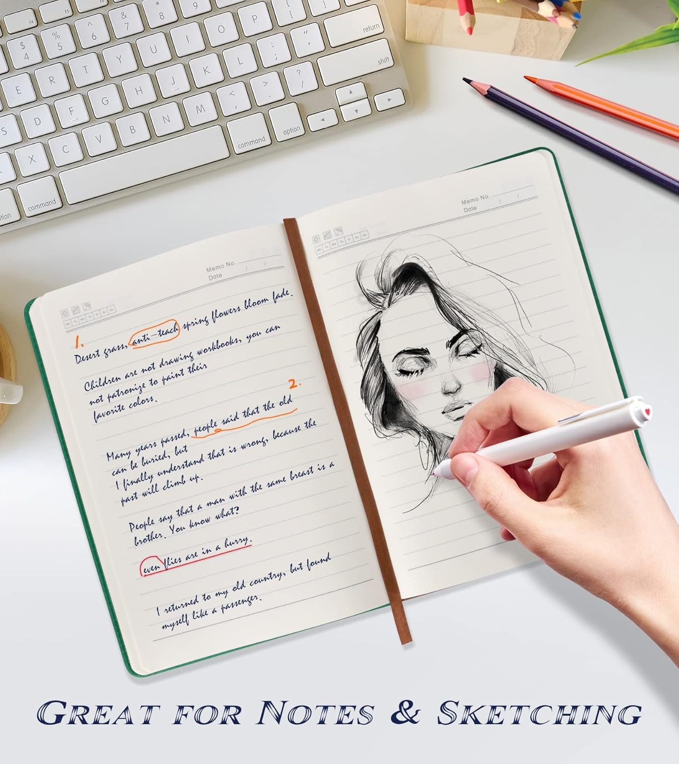 Lined Journal Notebook for Women Men,256 Pages A5 Hardcover Leather Journals for