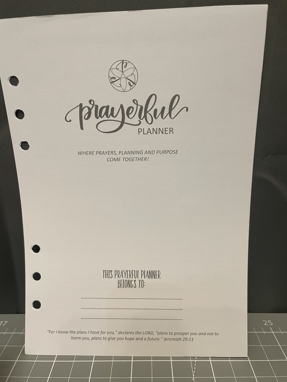 Prayerful Planner Size A5 ~ 6 Hole Punched ~ Dated 2025 ~ Only Opened For Pics