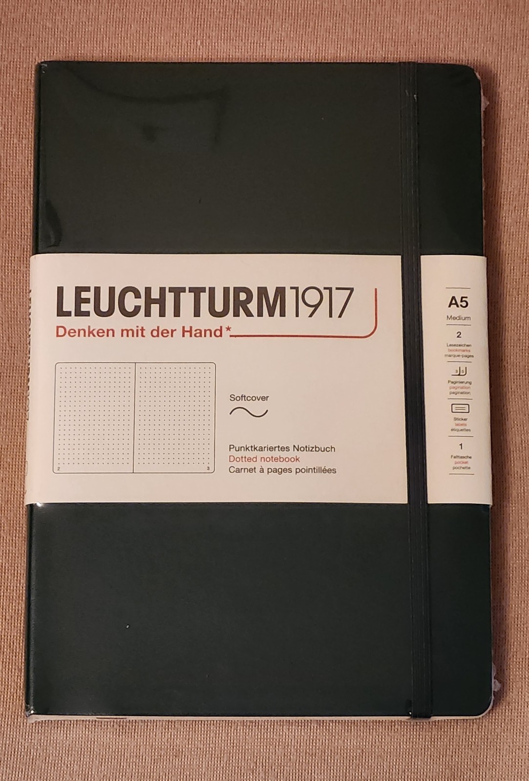 Leuchtturm 1917 Softcover Dot Grid Notebook Forrest Green – A5 – NEW SEALED