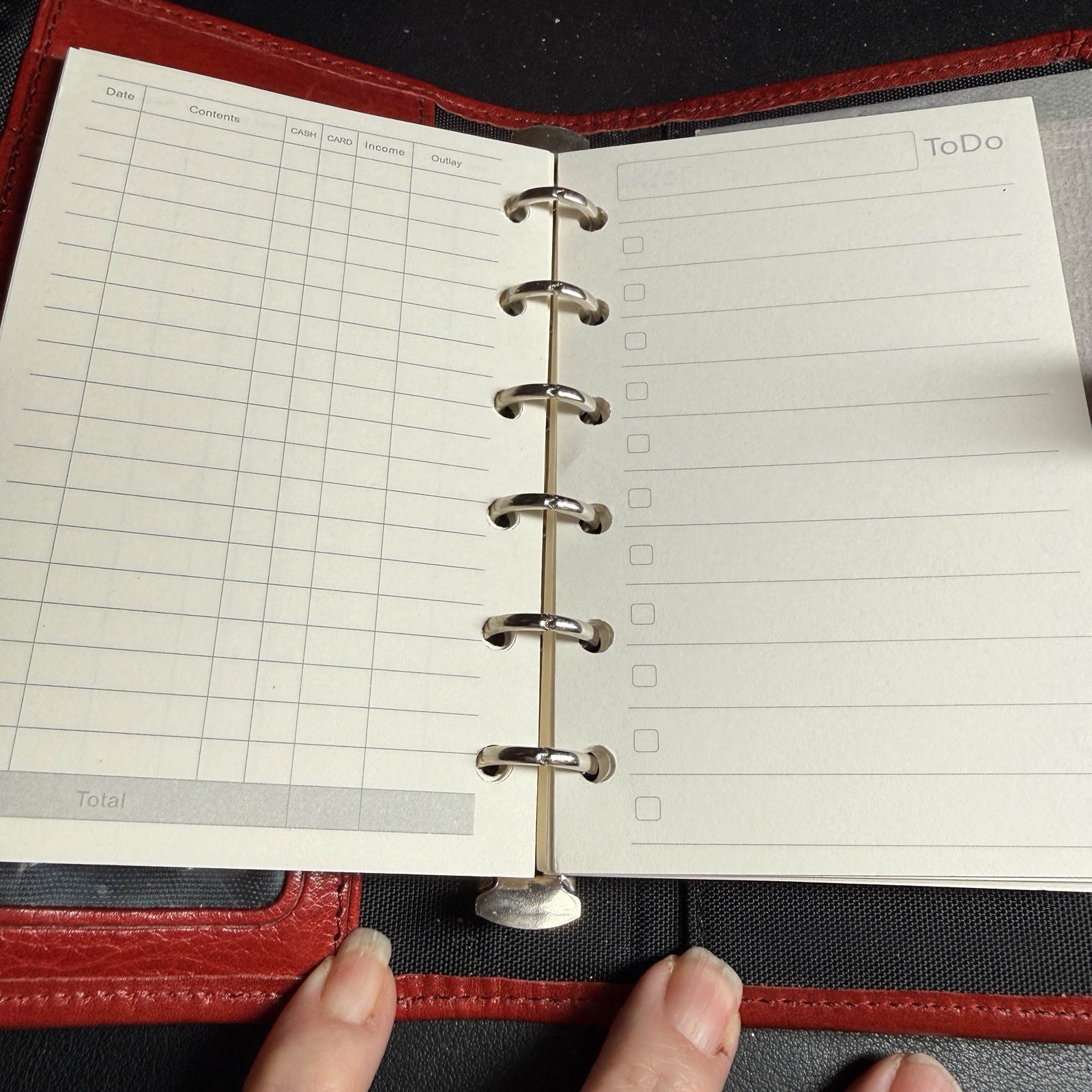 Vintage BRIGHTON Personal Organizer Planner Ravishing Red Leather 6 5/8”x 4 1/4″