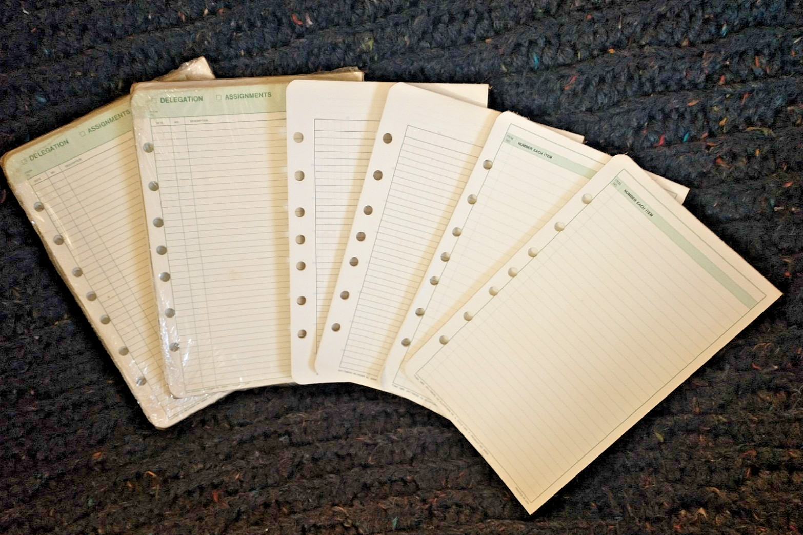 Vintage Day-Timer Planner Refills Lot 90604 90605 90609 Tractor Feed Paper