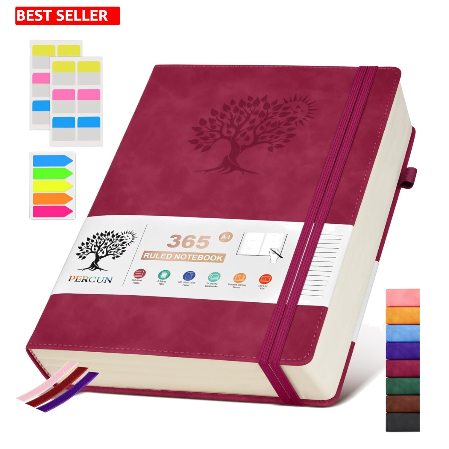 Ultimate Writing Companion: A4 Lined Leather Journal with 365 Pages & Bookmark