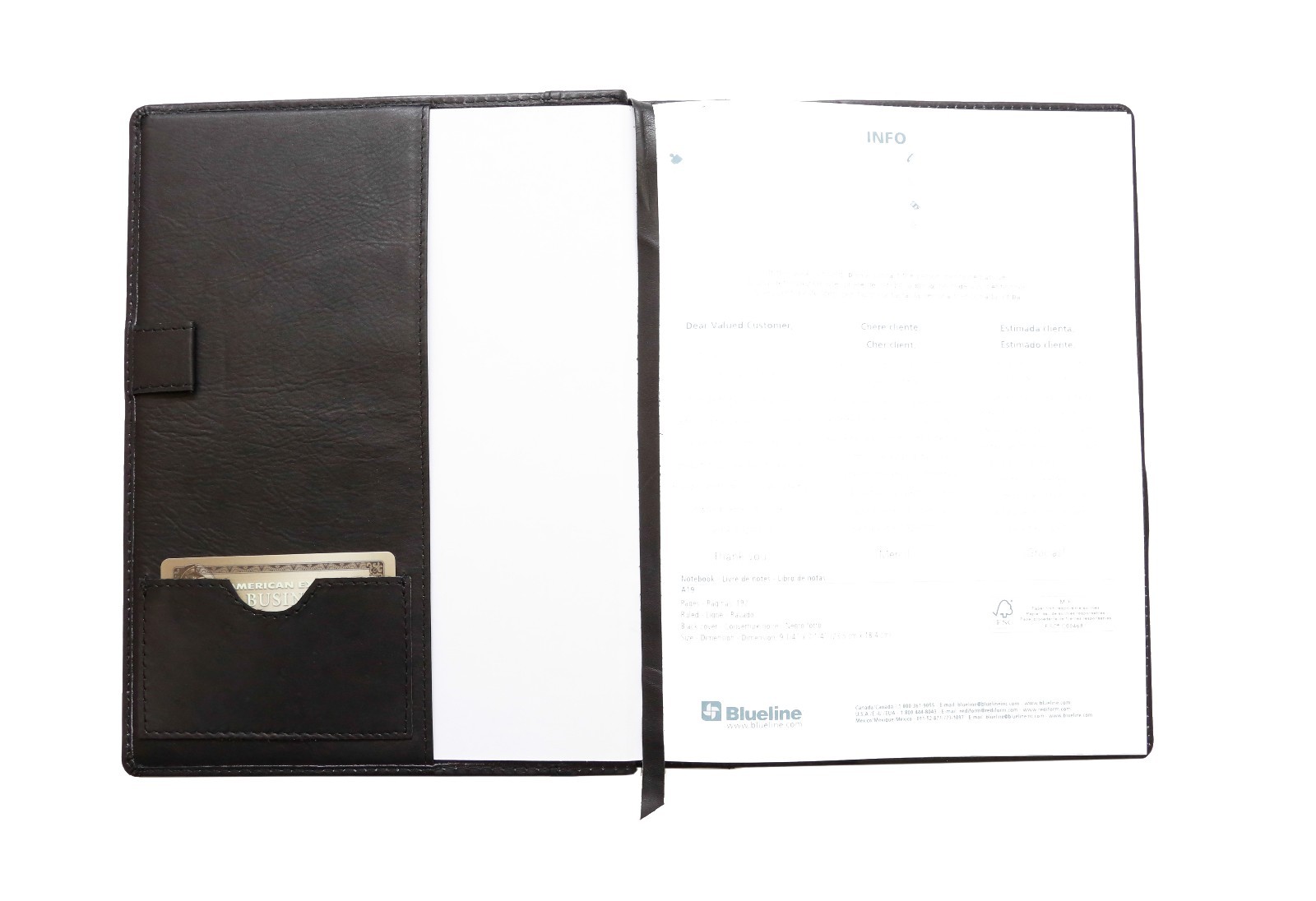 ASHLIN® SLIM Journal 5 X 8 inches 100 % Tuscany Leather P9003-18-01 (MSR $95.00)