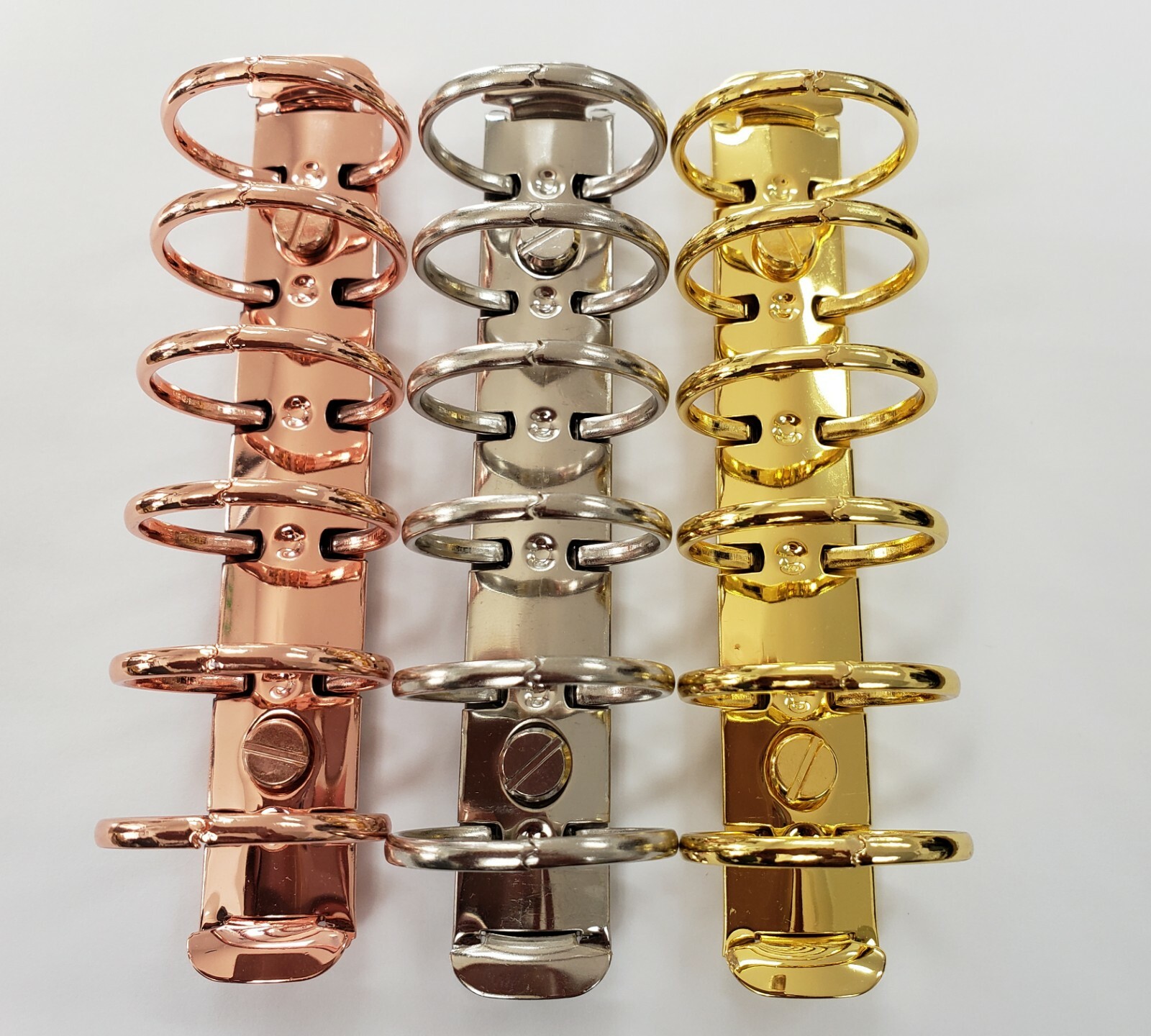 30mm Rose Gold Silver Bundle Pocket Rings & Screws A7 Binder Mechanism Planner