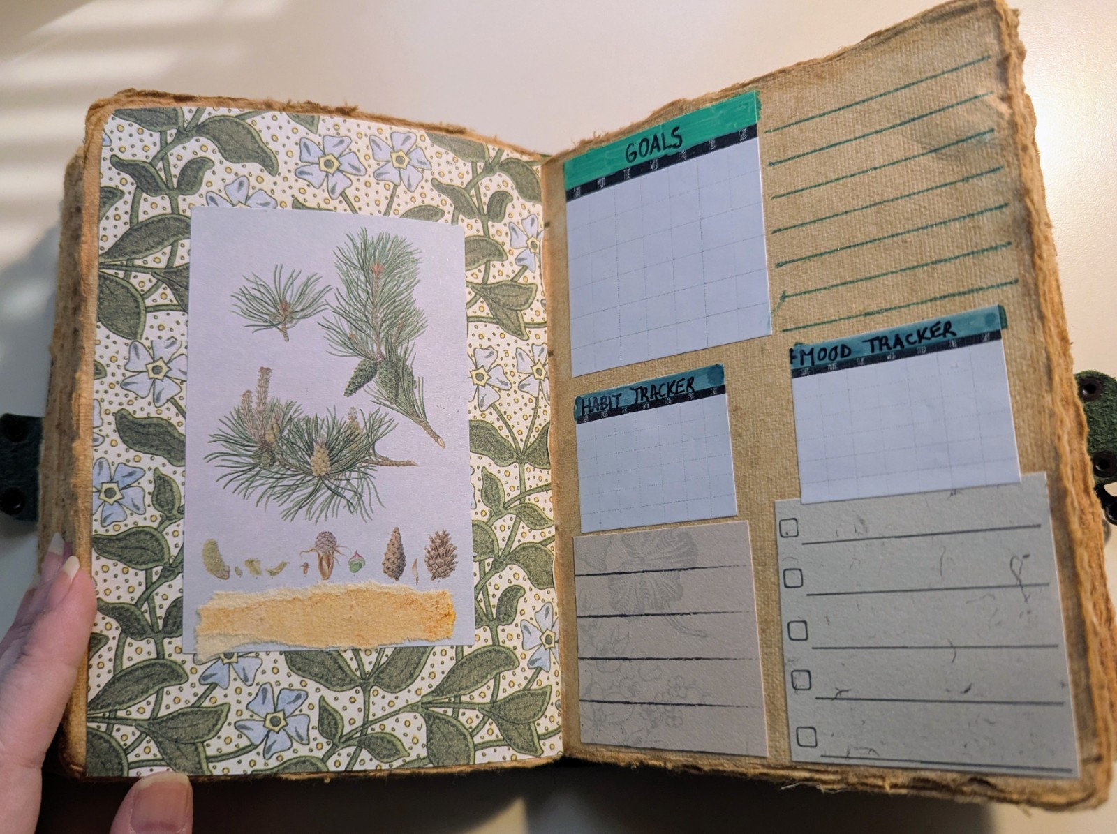 Undated 15 Month Planner Journal In Nature Green Floral Unique