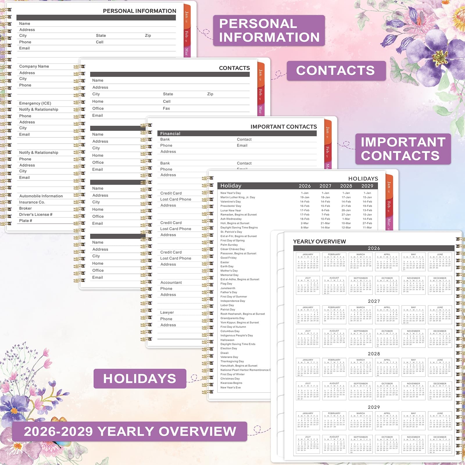 2026-2029 Monthly/Calendar Planner – 3 Year Monthly Planner 2026-2029, July 2…