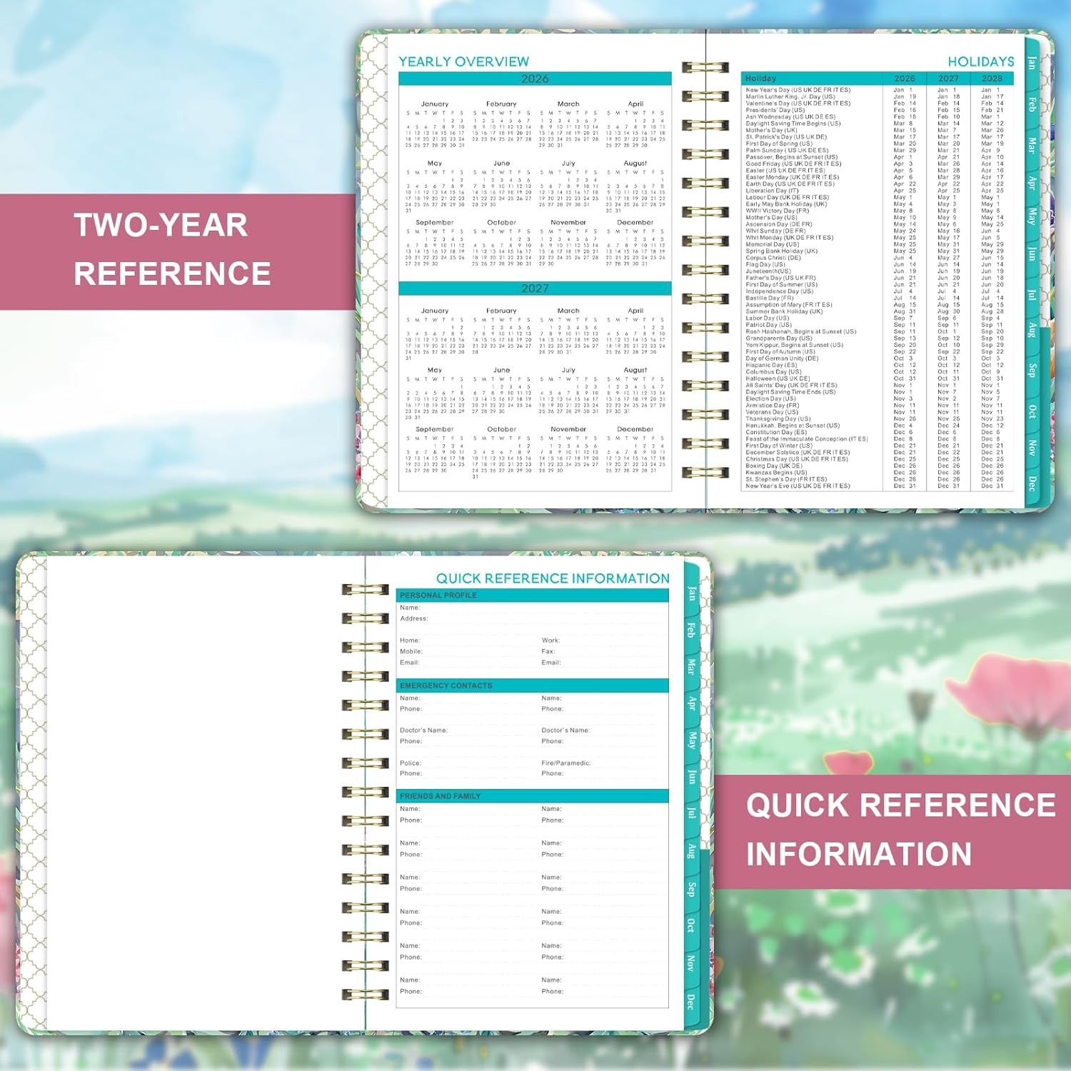 2026 Planner, Weekly and Monthly Calendar Planner, January 2026 – December 2026,