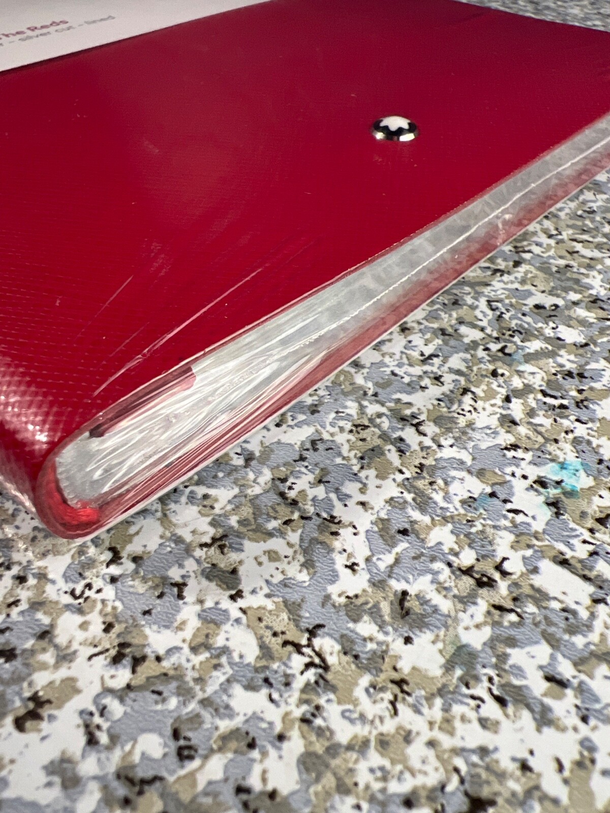 Montblanc ‘The Reds’ size 146 red notebook silver cut lined 125907