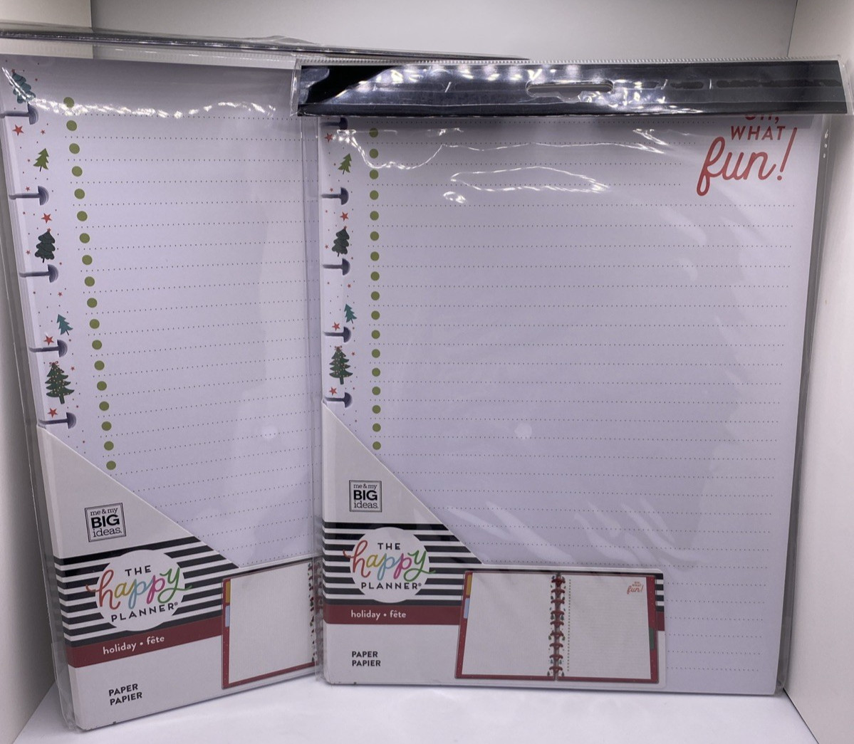 Happy Planner HOLIDAY Classic Filler Paper Dotted Lined 40 Sheets Lot of 2