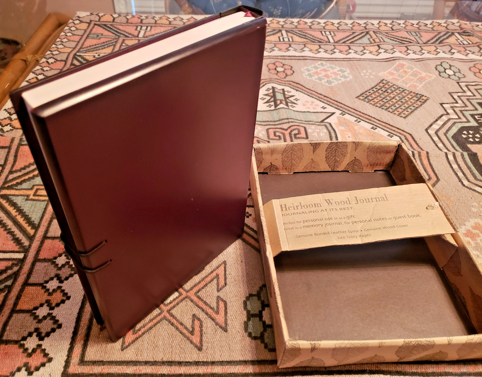 Penman Heirloom Wood Journal Cherry 240 Pages, never used, small wood scratch