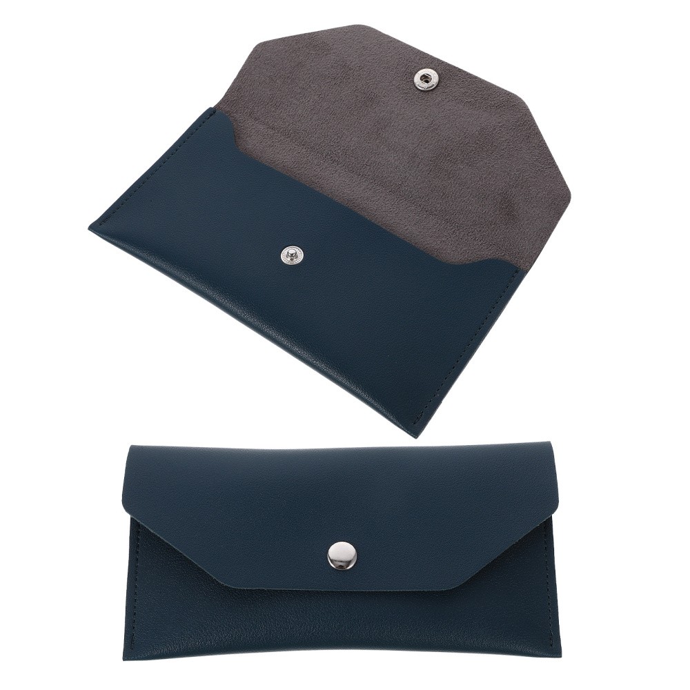 2Pcs Slim PU Cash Envelope Wallet Reusable Money Holder Travel Document Pouch