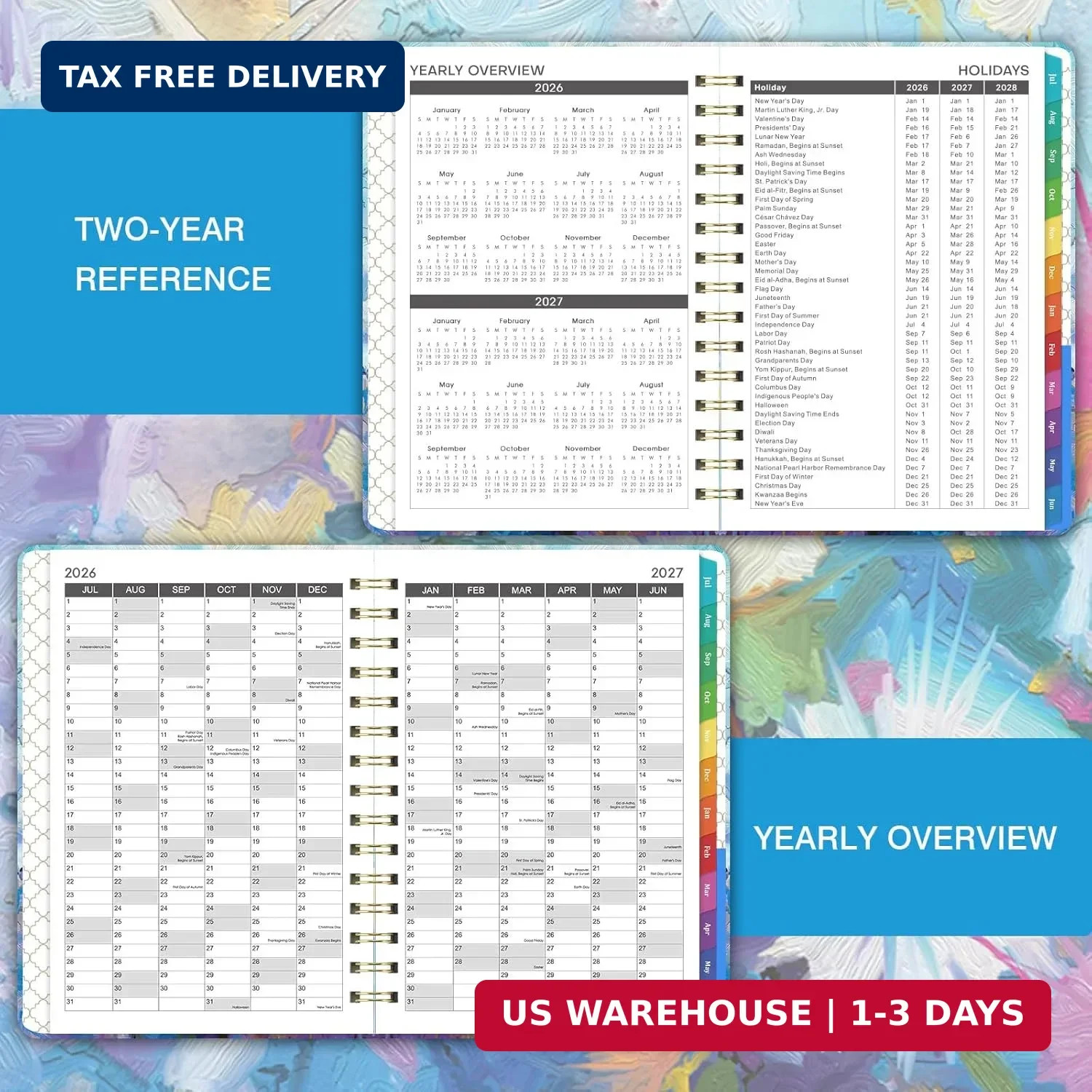 2026-2027 Appointment Book – Weekly & Monthly Planner, 6.3″ x 8.4″, JULY 2026 –