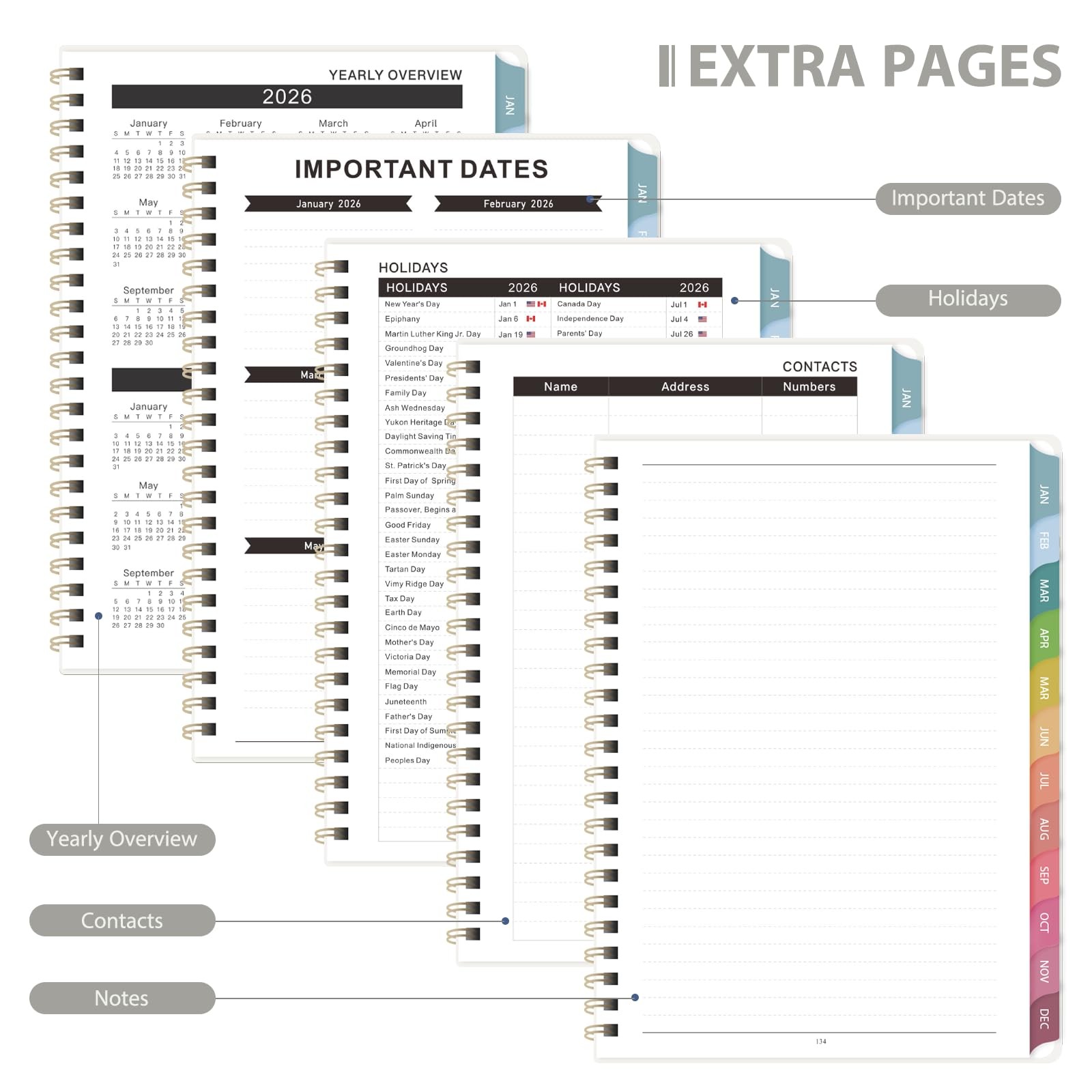 2026 Planner, 8.5″ x 11″ Weekly and Monthly Large Calendar Planner, Letter Si…