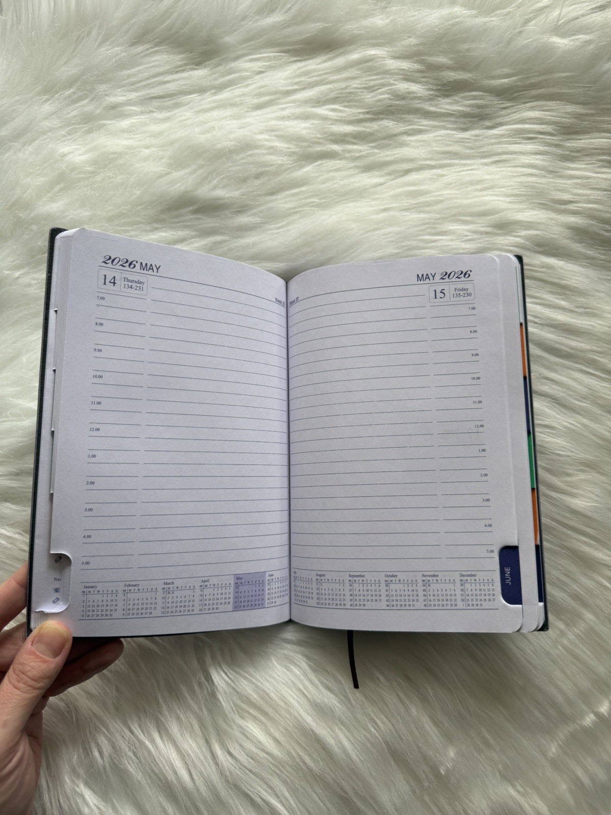 2026 Daily Planner Purple Soft Flexible Cover Diary Agenda