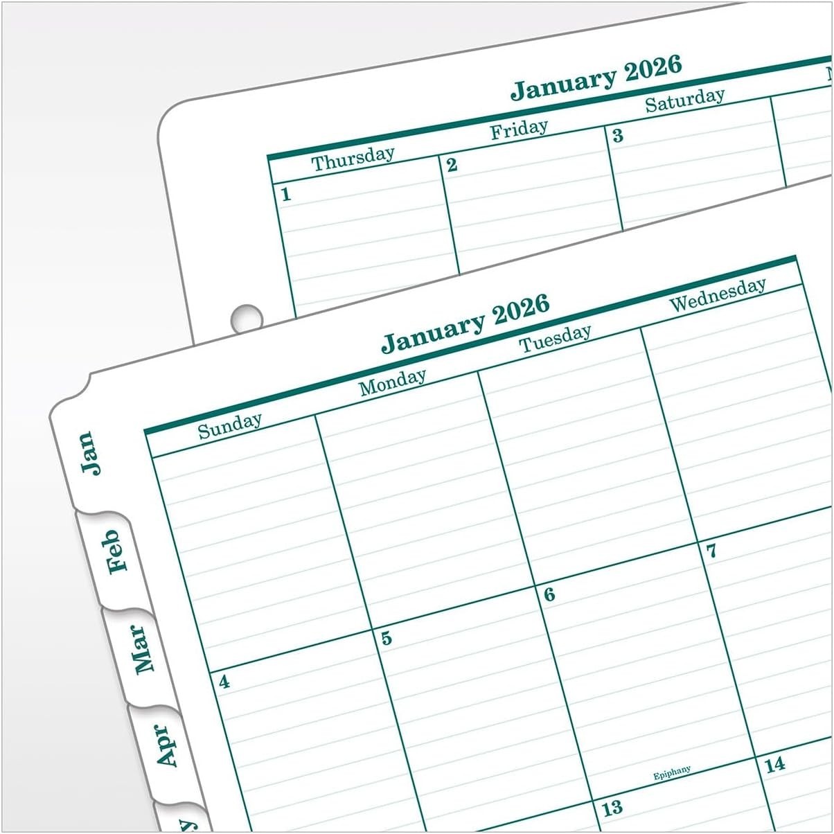 2026 Daily Planner 5.5×8.5″ Classic Size, 2 Pages/Day, USA Crafted