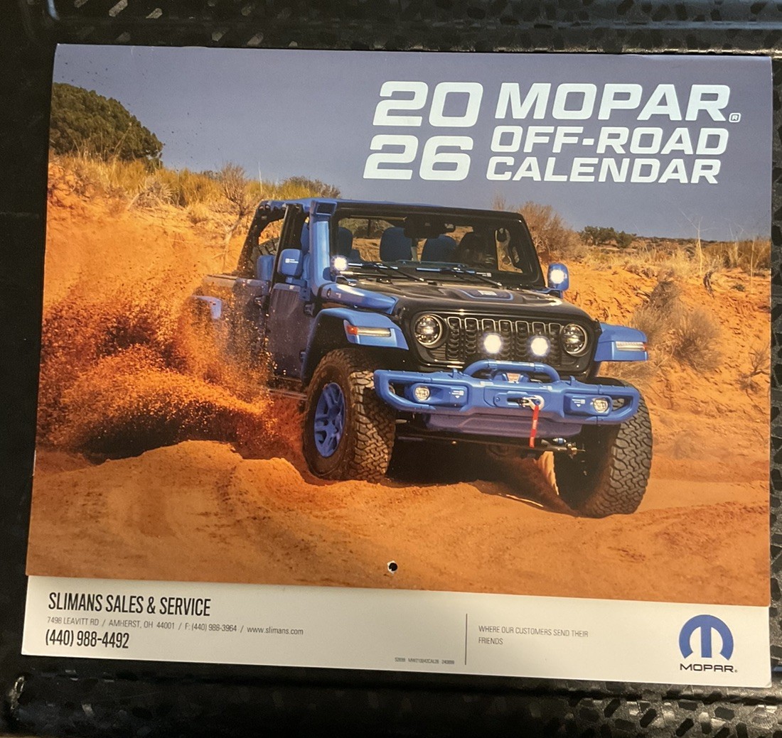 2026 MOPAR OFF ROAD Calendar