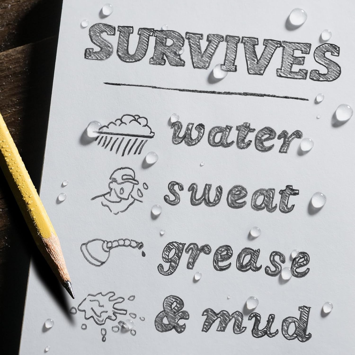 Weatherproof Spiral Notebook 3×5 Black Cover Waterproof Refillable 3 Pack
