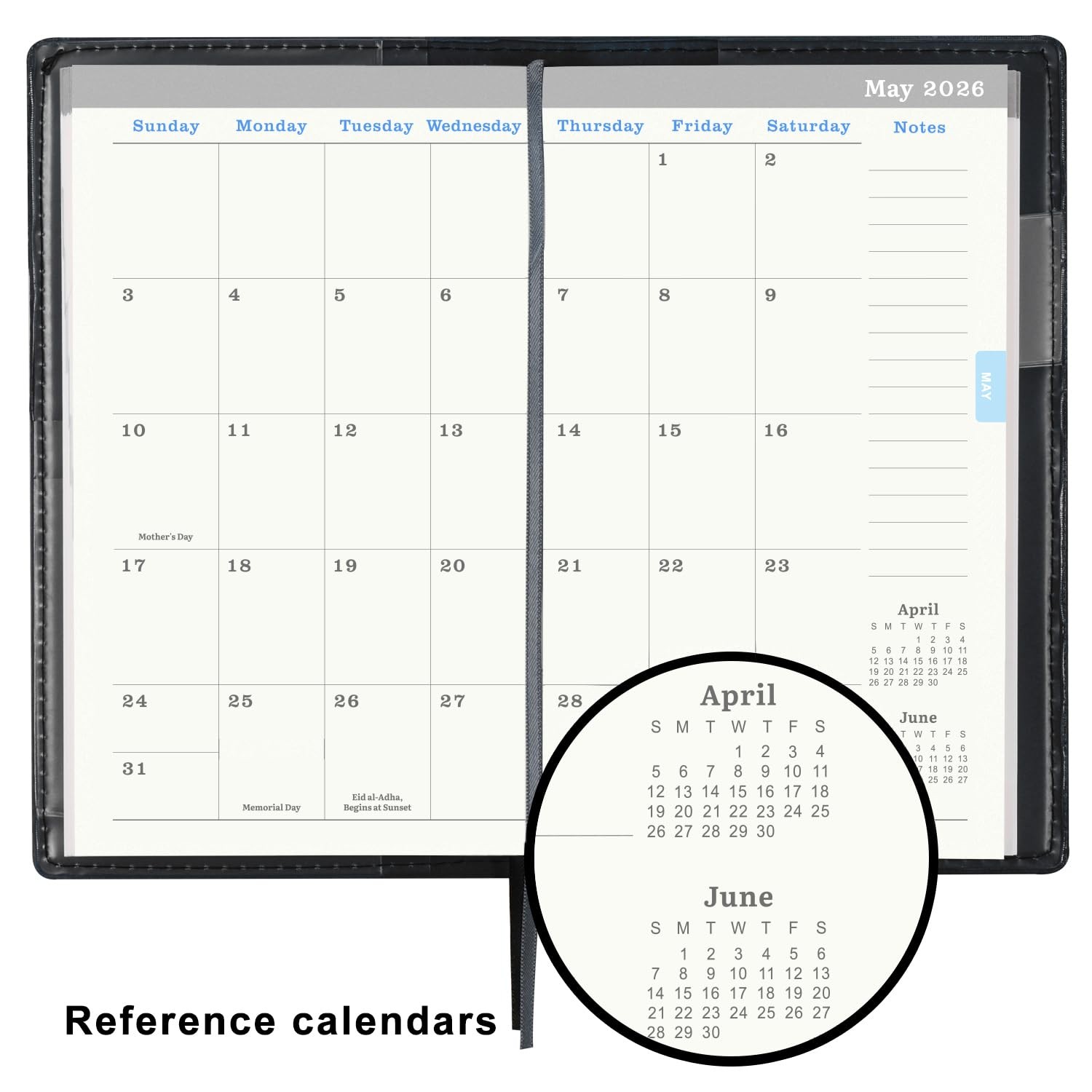 2026 Pocket Calendar – Weekly Monthly Planner, Small Schedule Organizer
