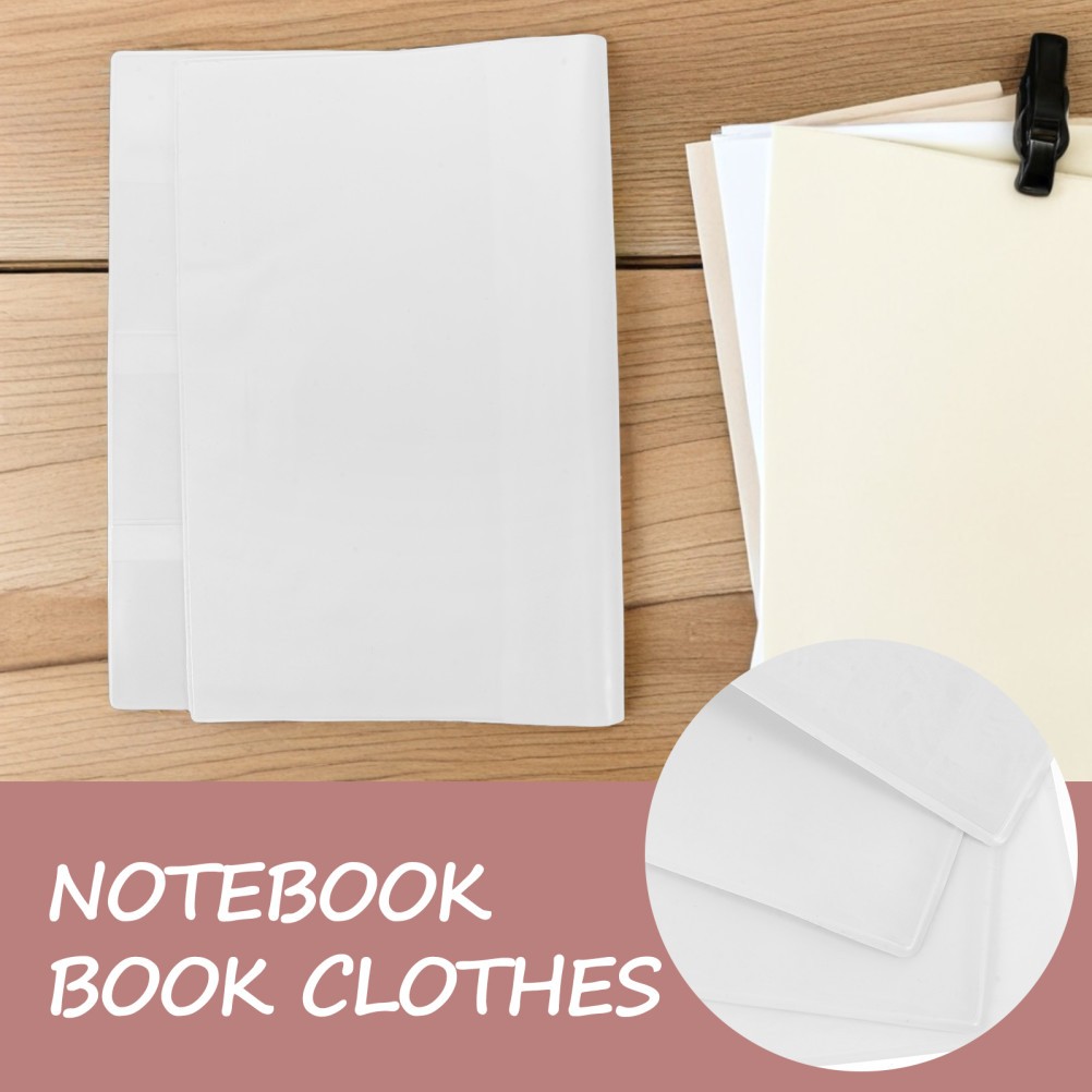 4Pcs Clear PVC Protective Book Covers A5 Size Waterproof Lightweight Sleeves