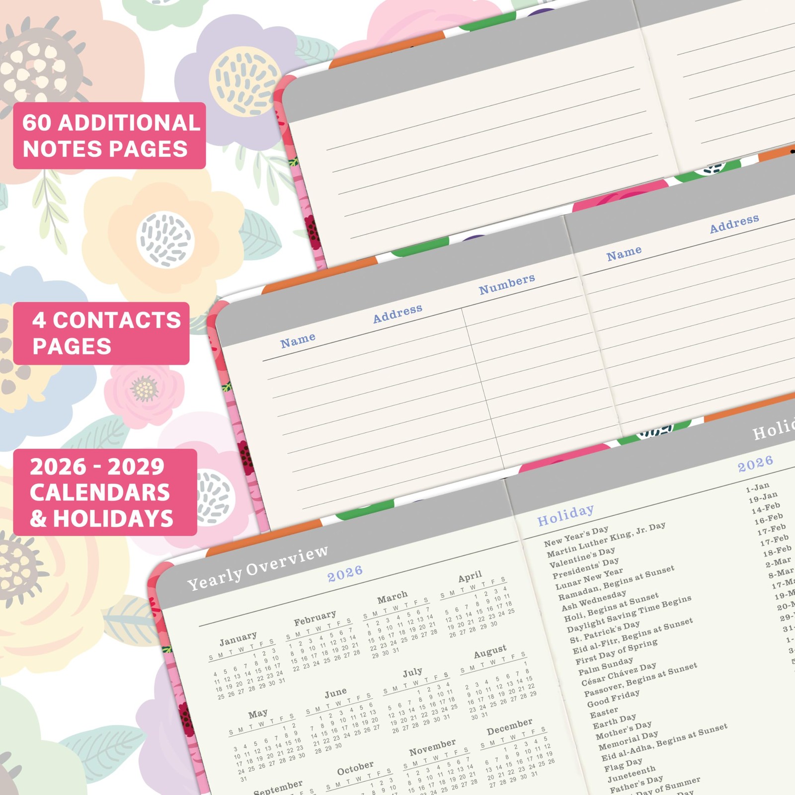 2026-2028 Pocket Planner/Calendar – 3 Year Monthly Planner 2026-2028, Jan.2026 –