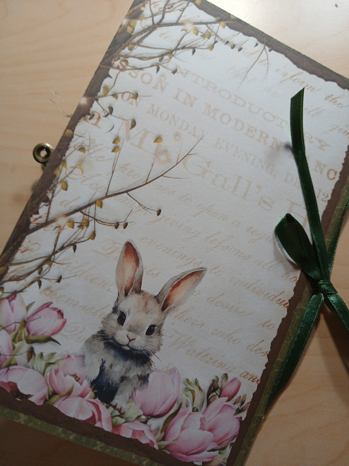 Junk Journal Booklet “OSTARA 2″ Spring Renewal Cards, Lg 6″x9” 40pg Ephemera+