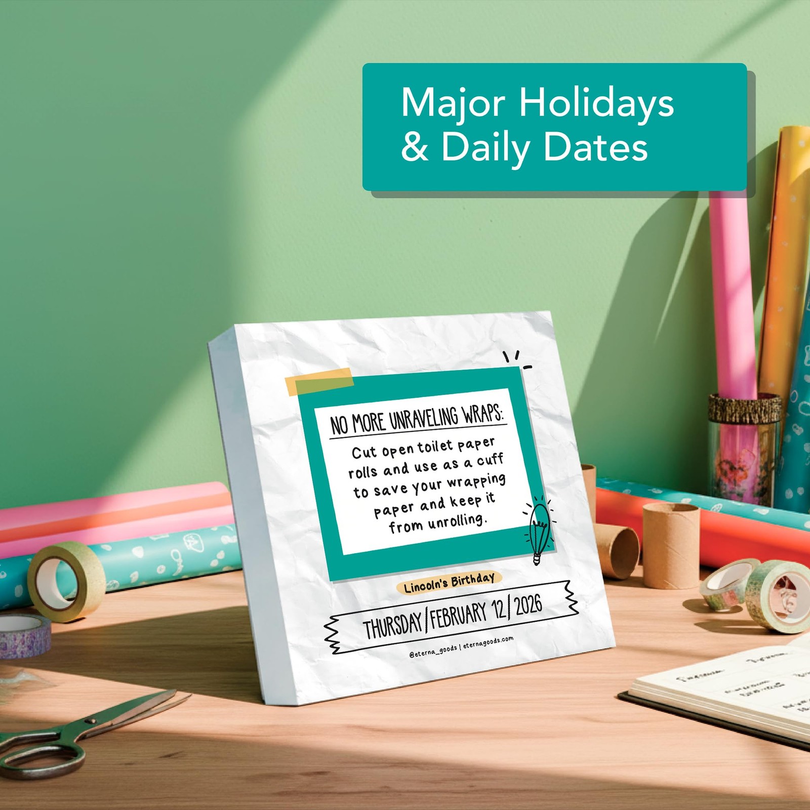 2026 Daily Life Hacks Desktop Calendar | Day To Tear Off 2026