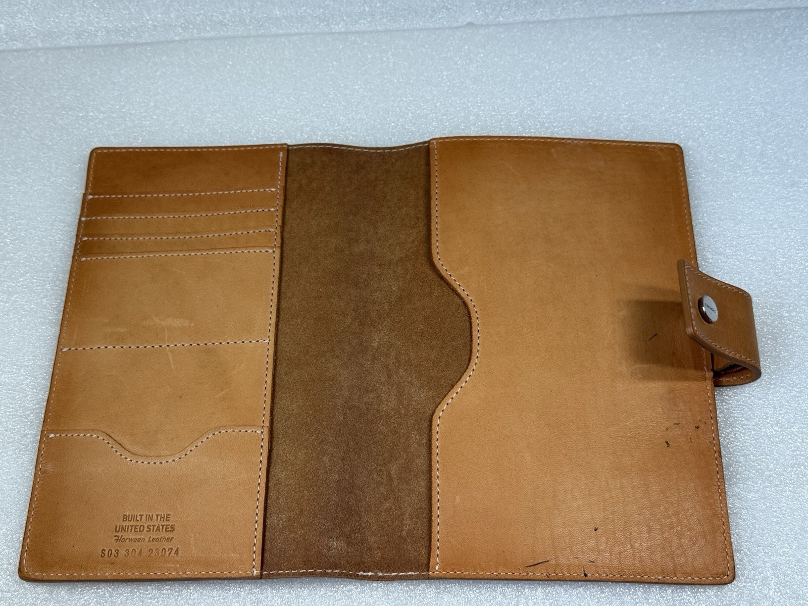 Shinola Detroit Portfolio Brown Horween Leather Case Folder Wallet Organizer