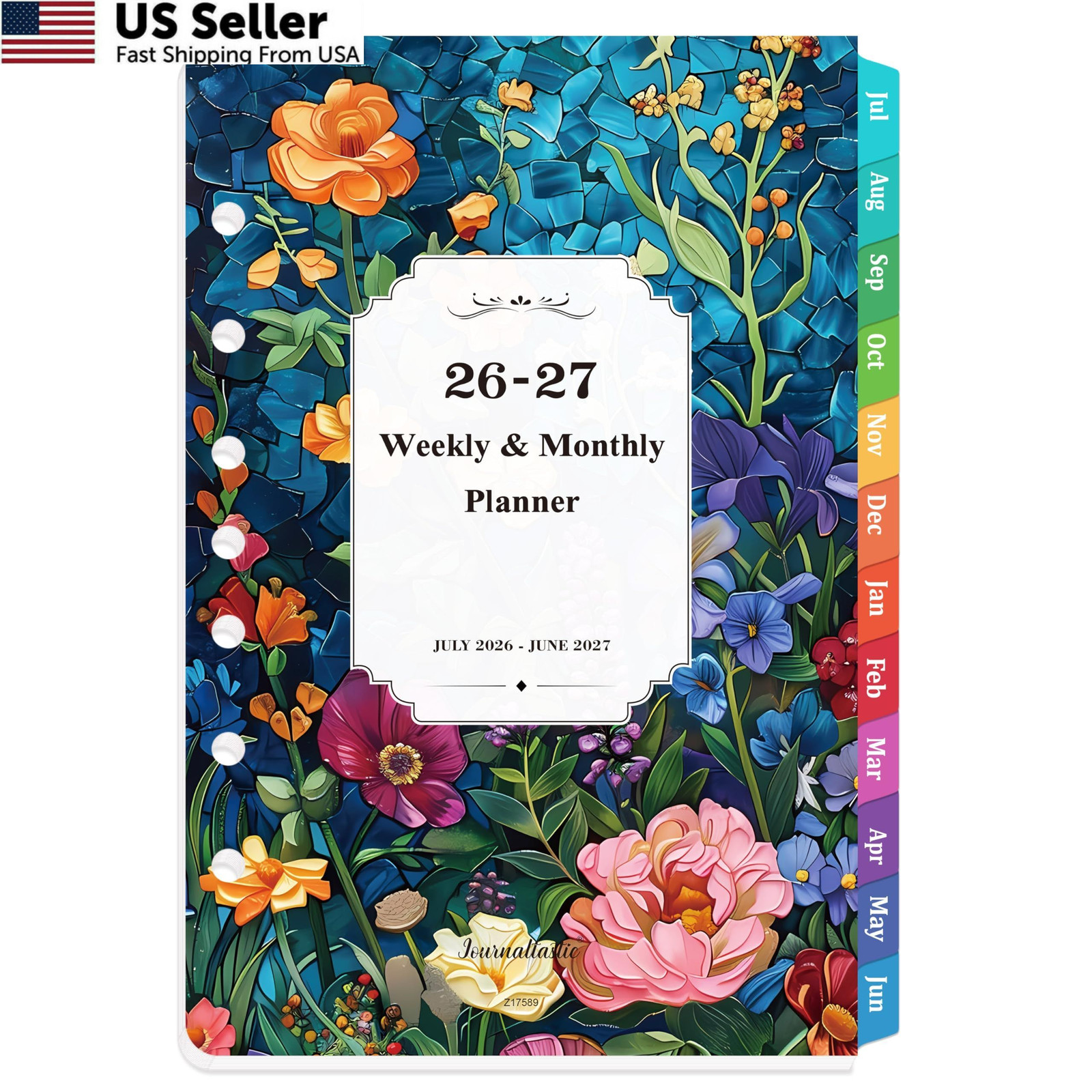 2026-2027 Planner Refills – 7-Hole Punched 5.5″ x 8.5″, Dopamine Color