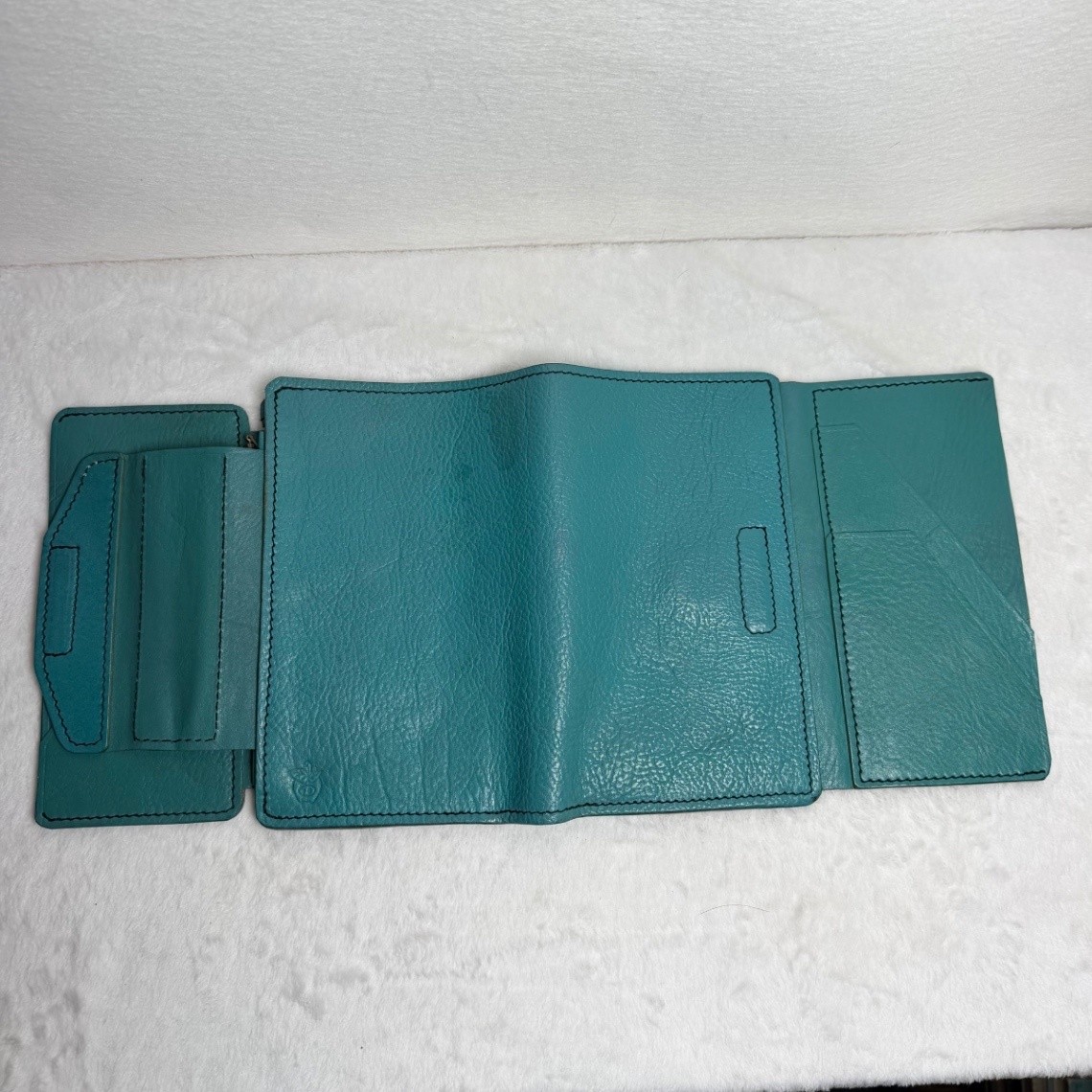 Apple Pig Teal Handcrafted Leather Travelers Notebook Teal Green A5 Journal