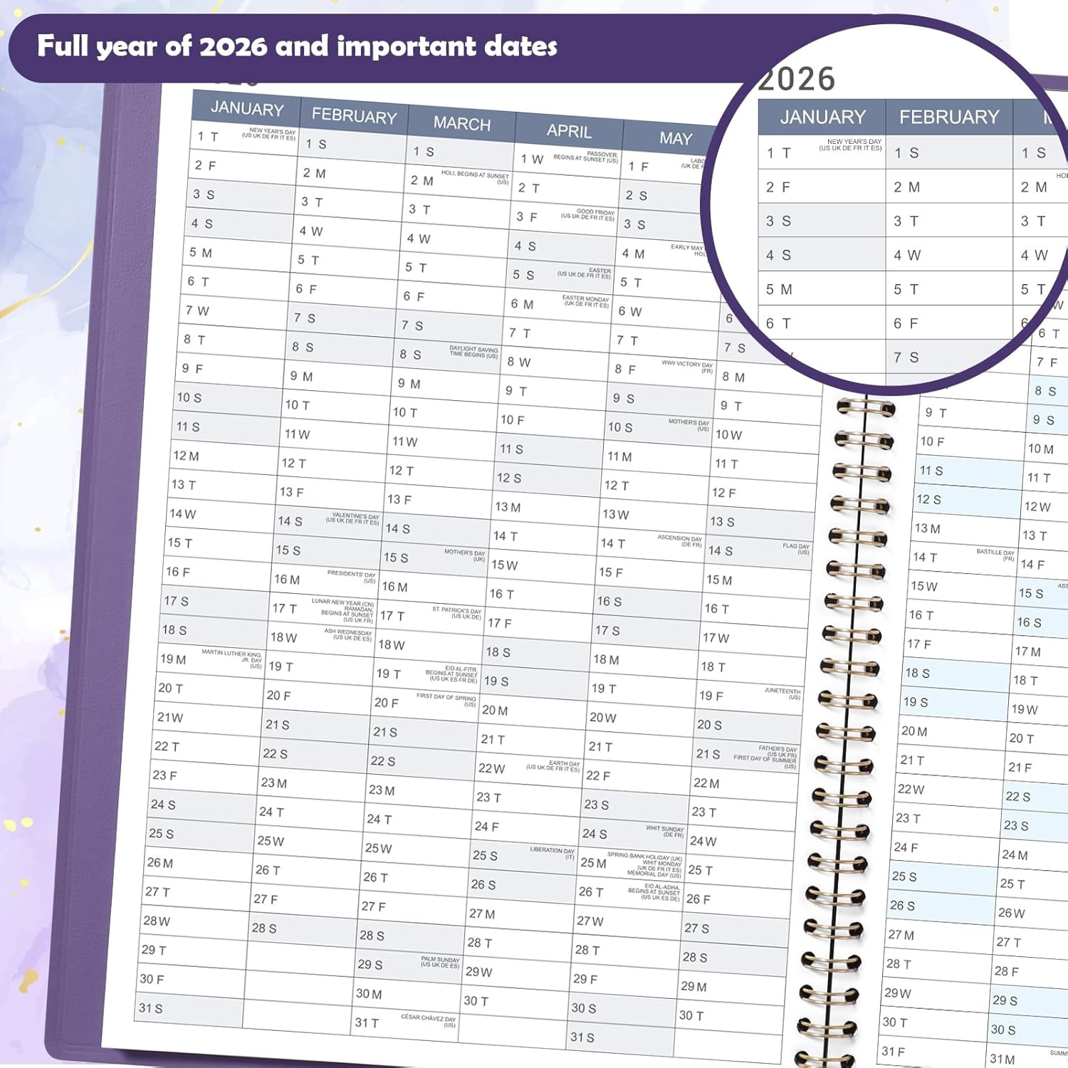 2026 Appointment Book – 30 Minutes-Hourly, Weekly ＆ Monthly Calendar Planner 202