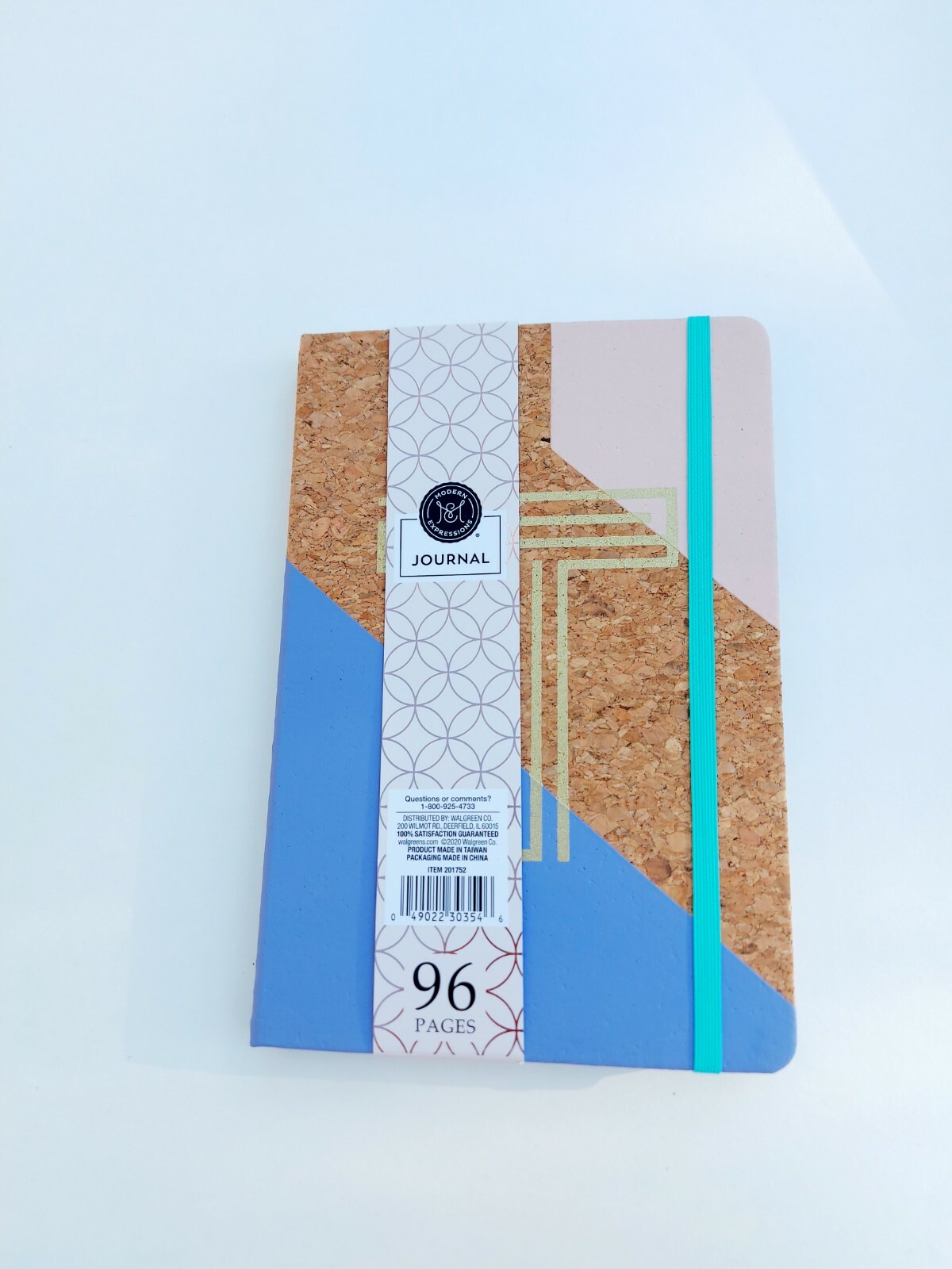 Modern Expressions Cork Journal, Diary, Notebook, Letter T, 5″x8″, 96 pages