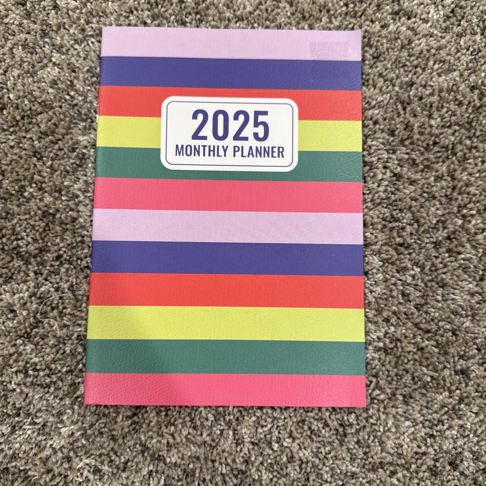 2025 Bright Stripes Planner And Agenda 32 Pages 6.75” X 9.5” Inches Paperboard