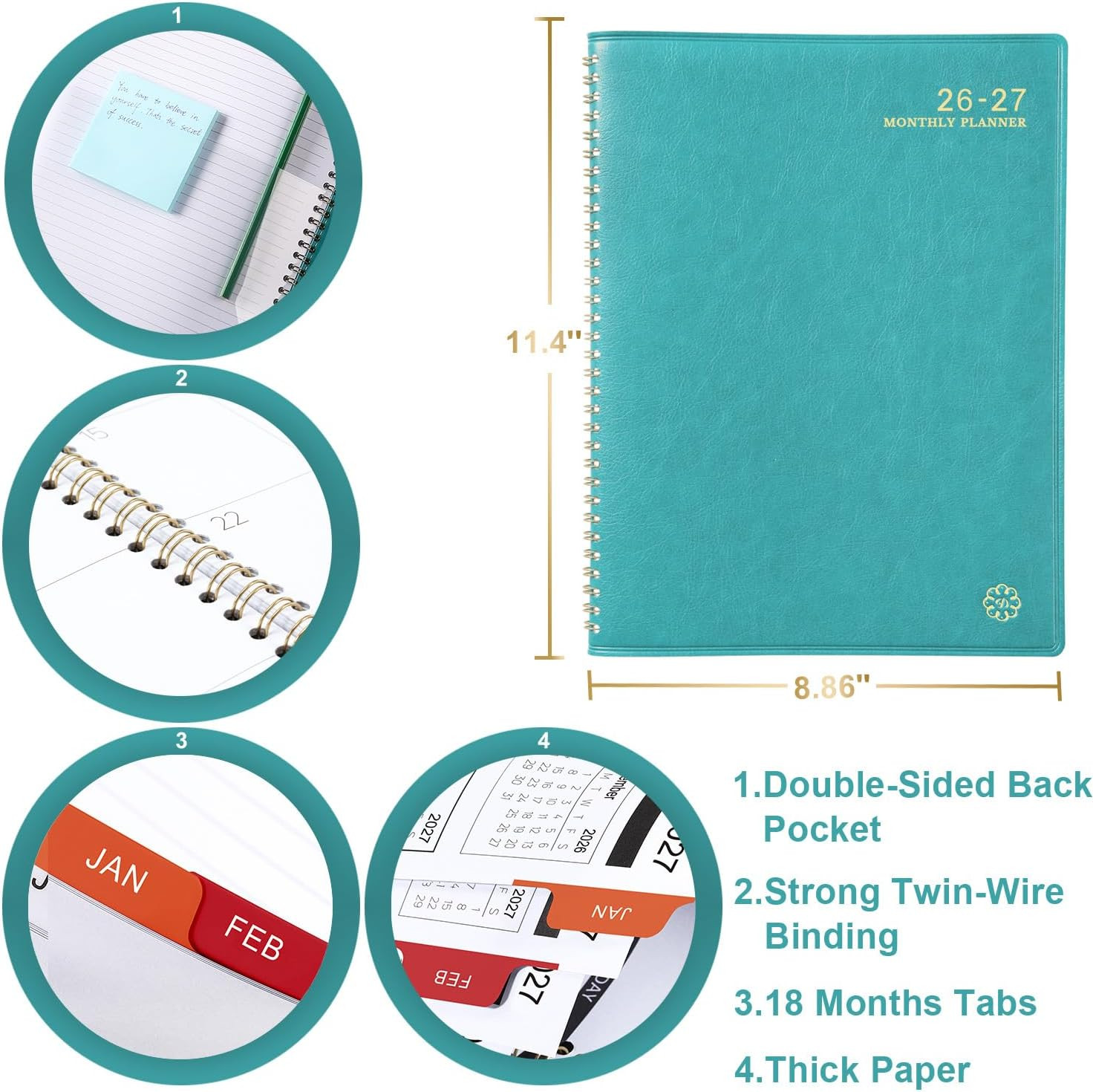 Planner 2026-2027 – 2026-2027 Monthly Planner from Jul. 2026 – Dec. 2027