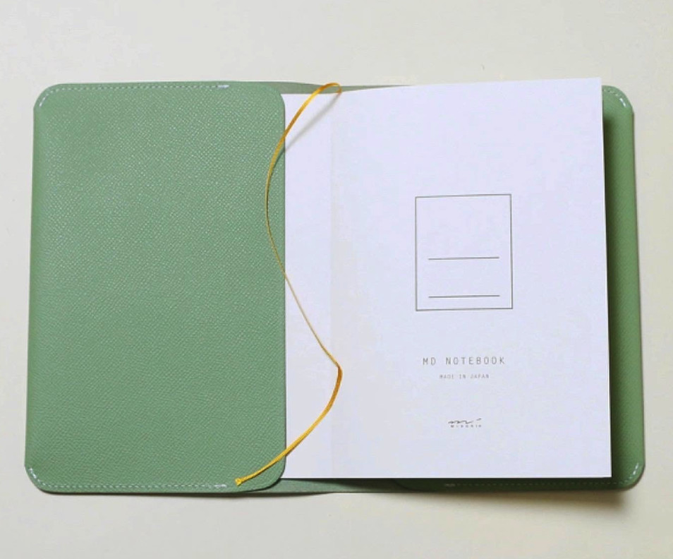 THE SUPERIOR LABOR A5 Notebook Cover Green HAAS Embossed Calfskin Leather Case