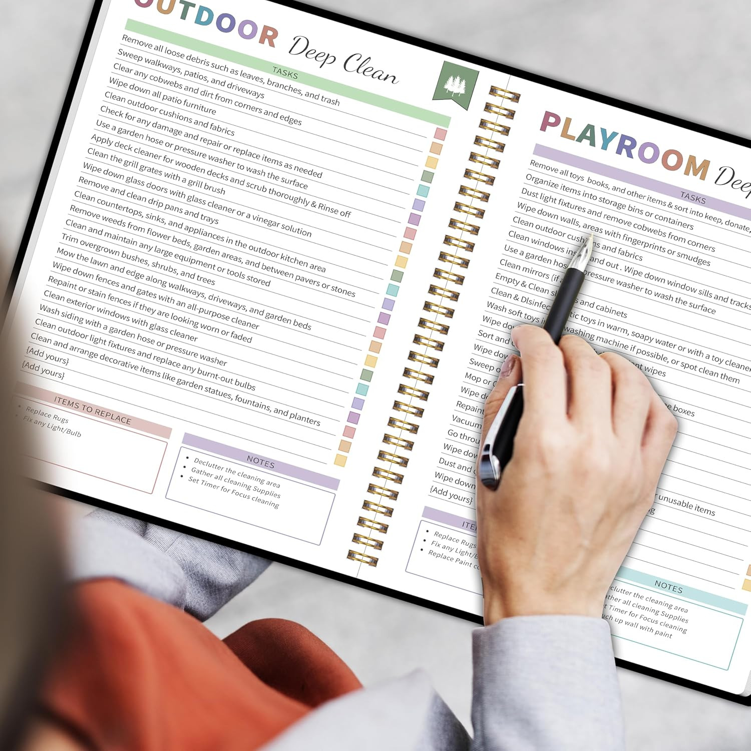 Adhd Cleaning Planner for Adults Women, Cleaning Schedule and Checklist Organ…