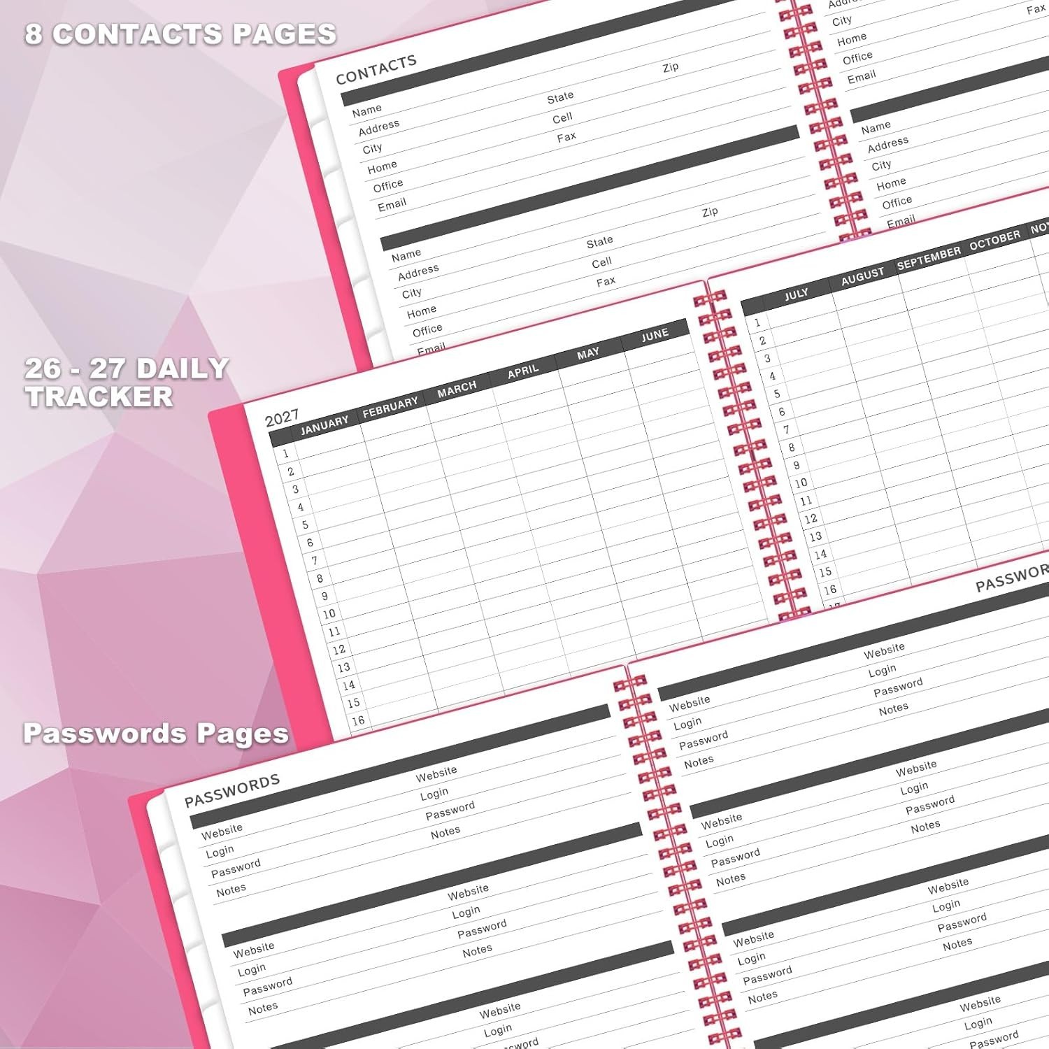 2026-2027 Student Planner – Durable Twin-Wire Binding, Perfect for Goal Setting