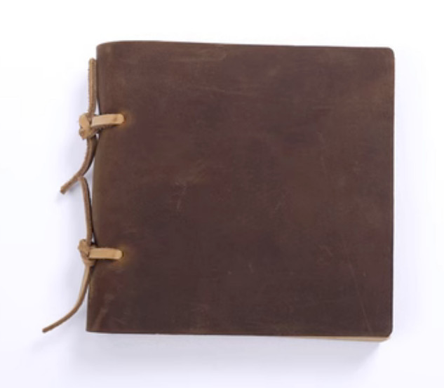 loose leaf Writing note Notebook sketchbook Diary Notepad leather coffee Q349