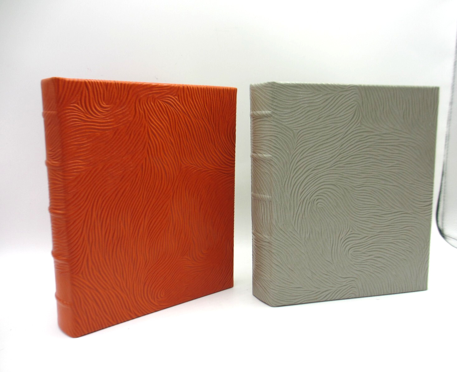 Address Book Leather Hardcover 6 Ring Binder Graphic Image ORANGE Swirl