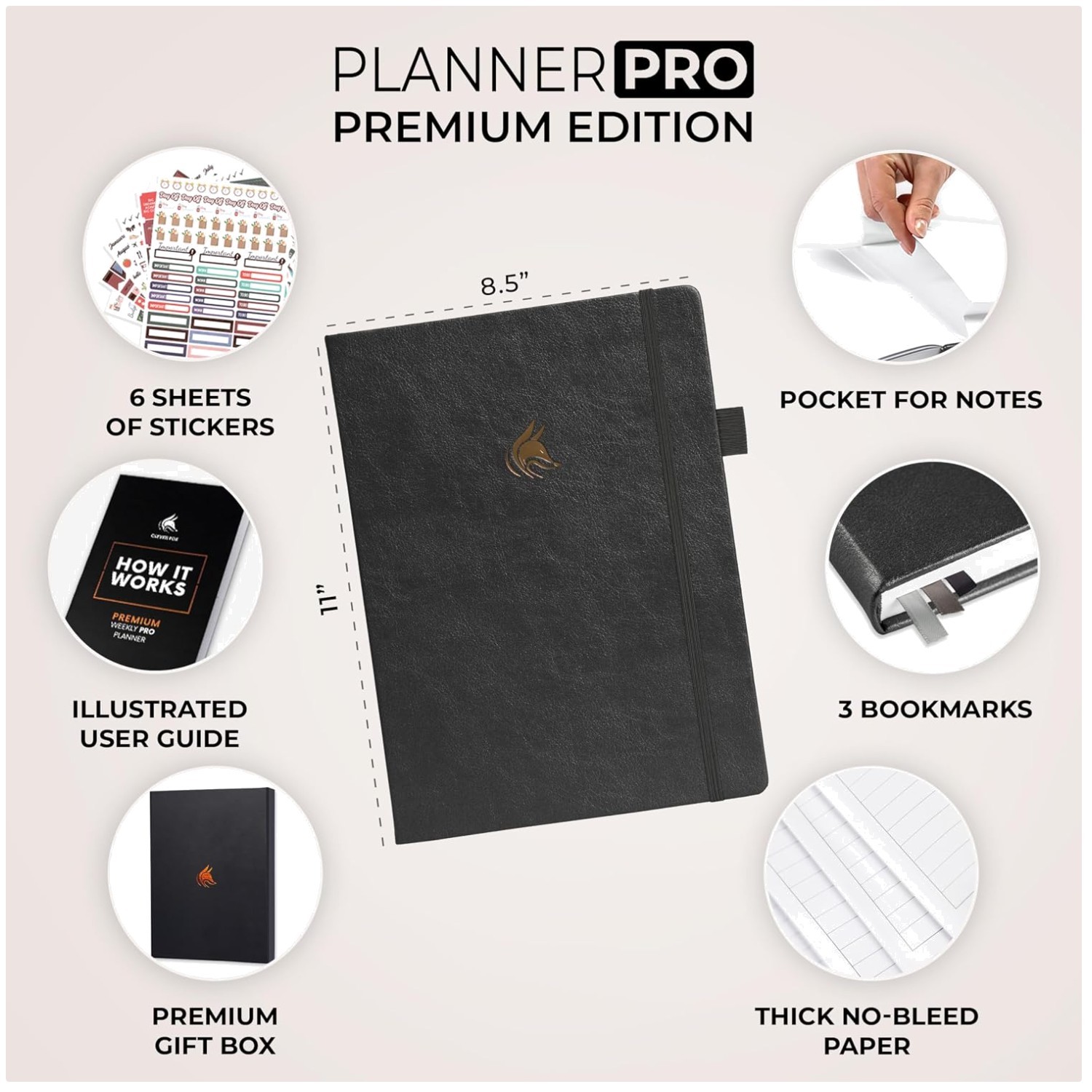 Weekly & Monthly Planner – Silver Black A4 Edition