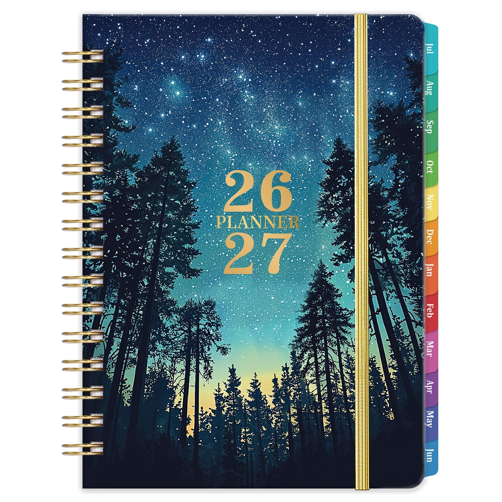2026 2027 Weekly Monthly Planner Academic Hardcover 6.4 x 8.5 Tabs
