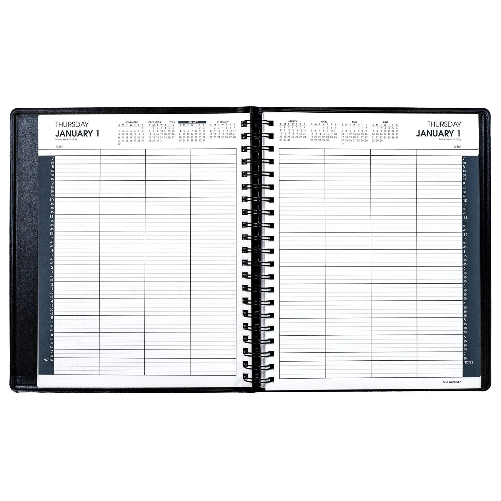 2027 At-A-Glance 70-212, 8-Person Daily Appointment Book, 8-1/2 x 11″