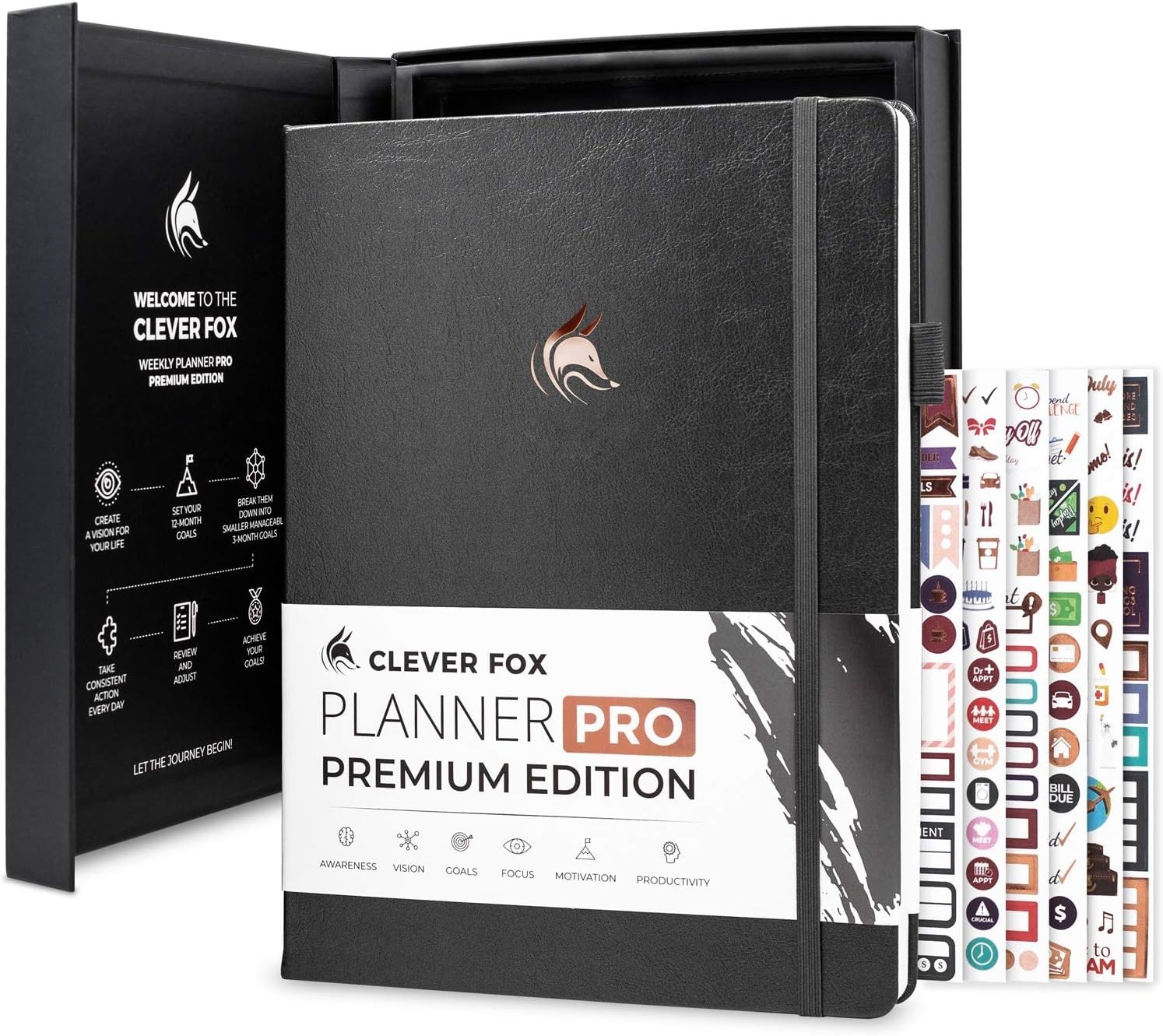 Weekly & Monthly Planner – Silver Black A4 Edition