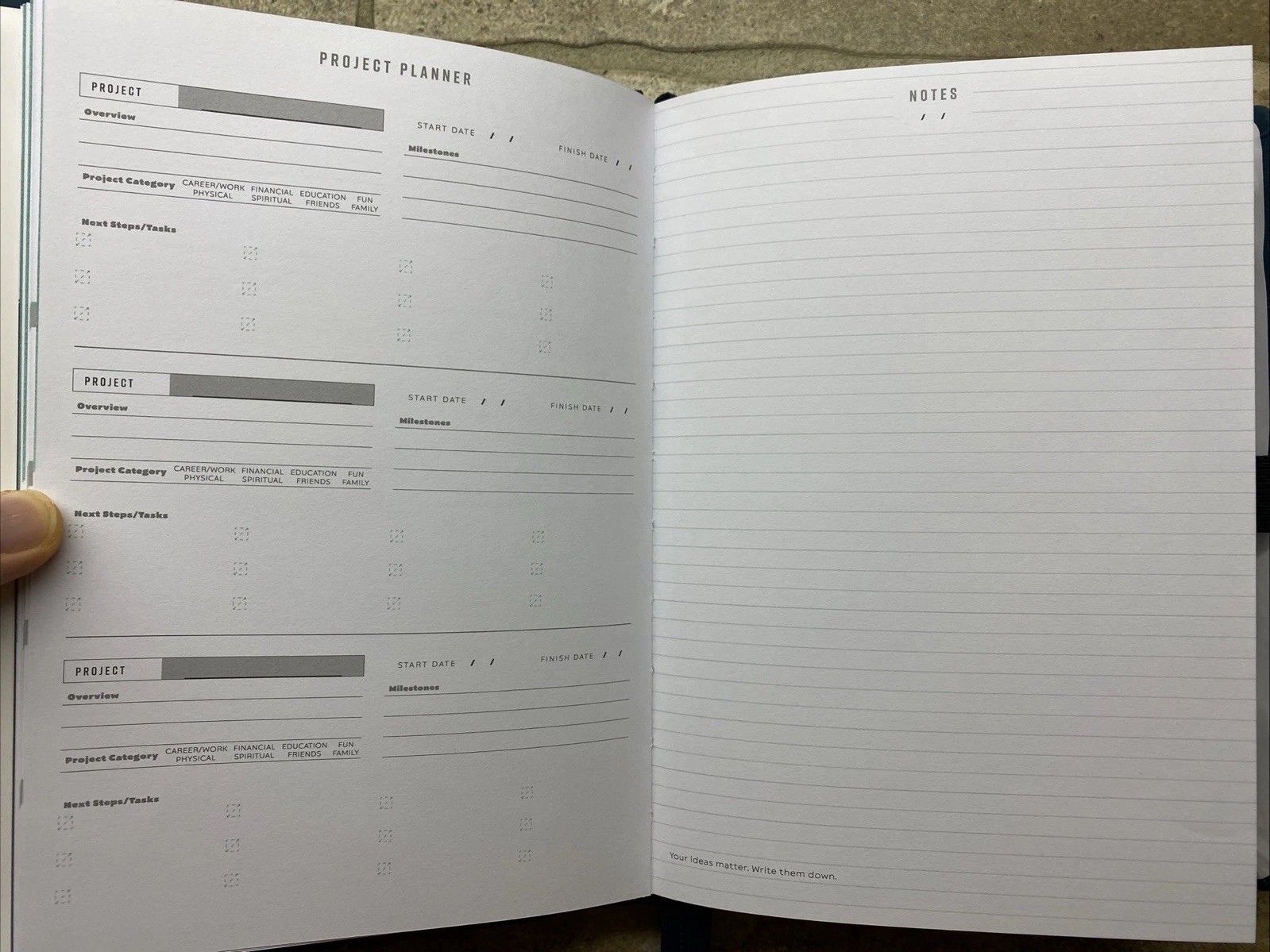 AT A GLANCE Foundation Weekly Monthly Planner Hardcover UNDATED Blue 5.5 x 8.5