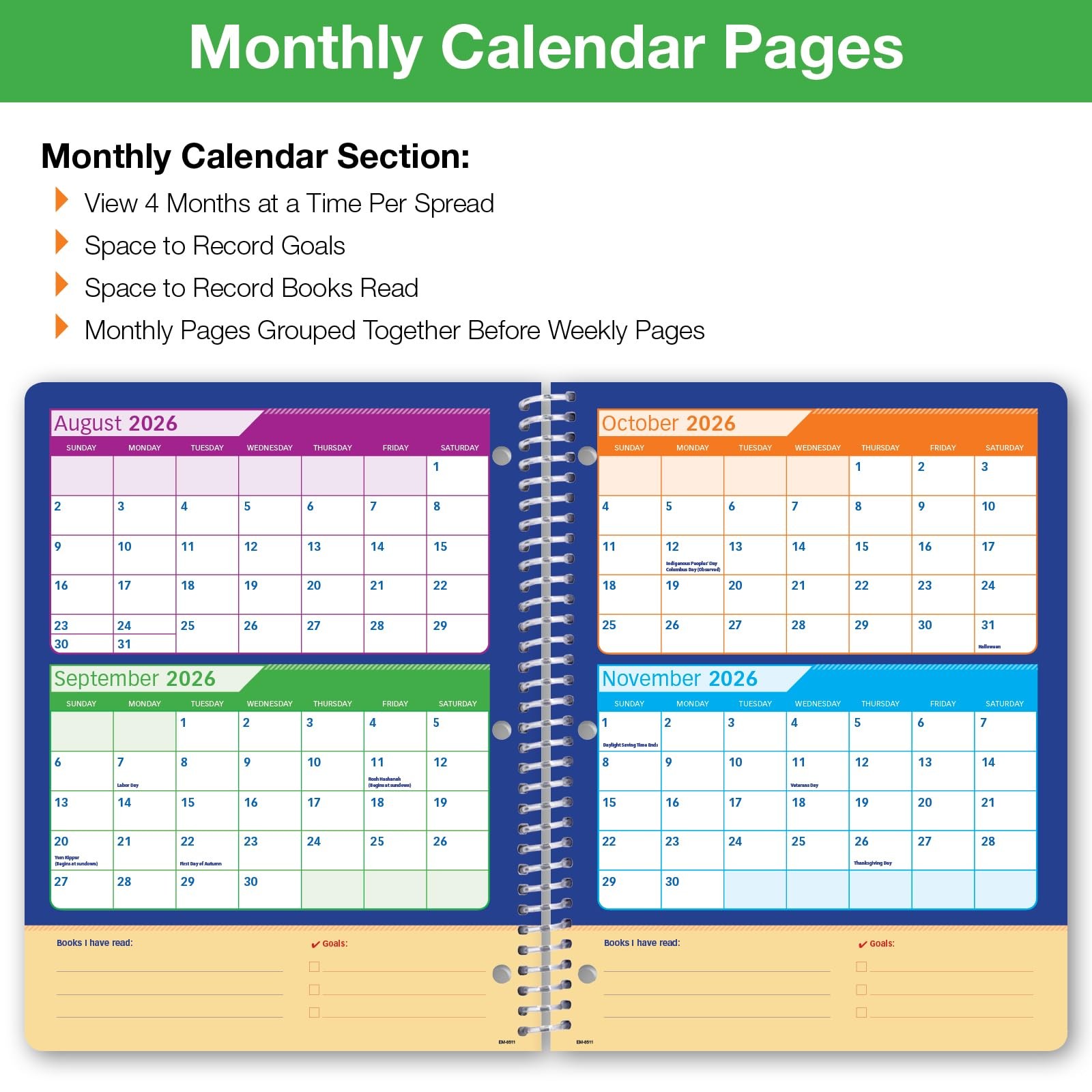 Global Datebooks 2026-2027 Elementary Student 8.5 inches x 11 inches, Earth